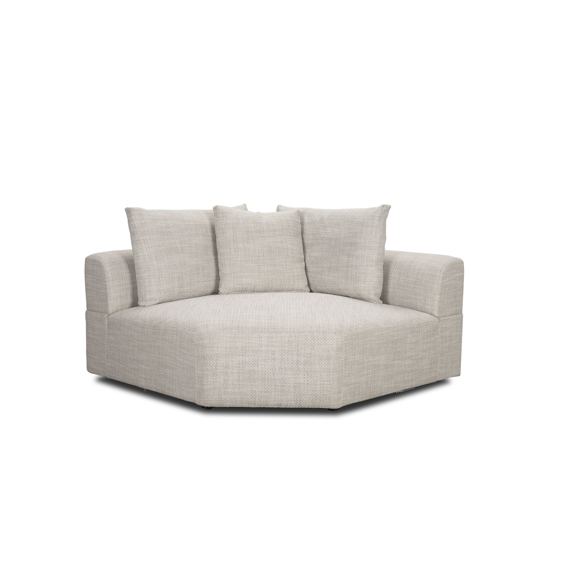 Warner Gray 3 Piece Sofa Set w/Corner Piece