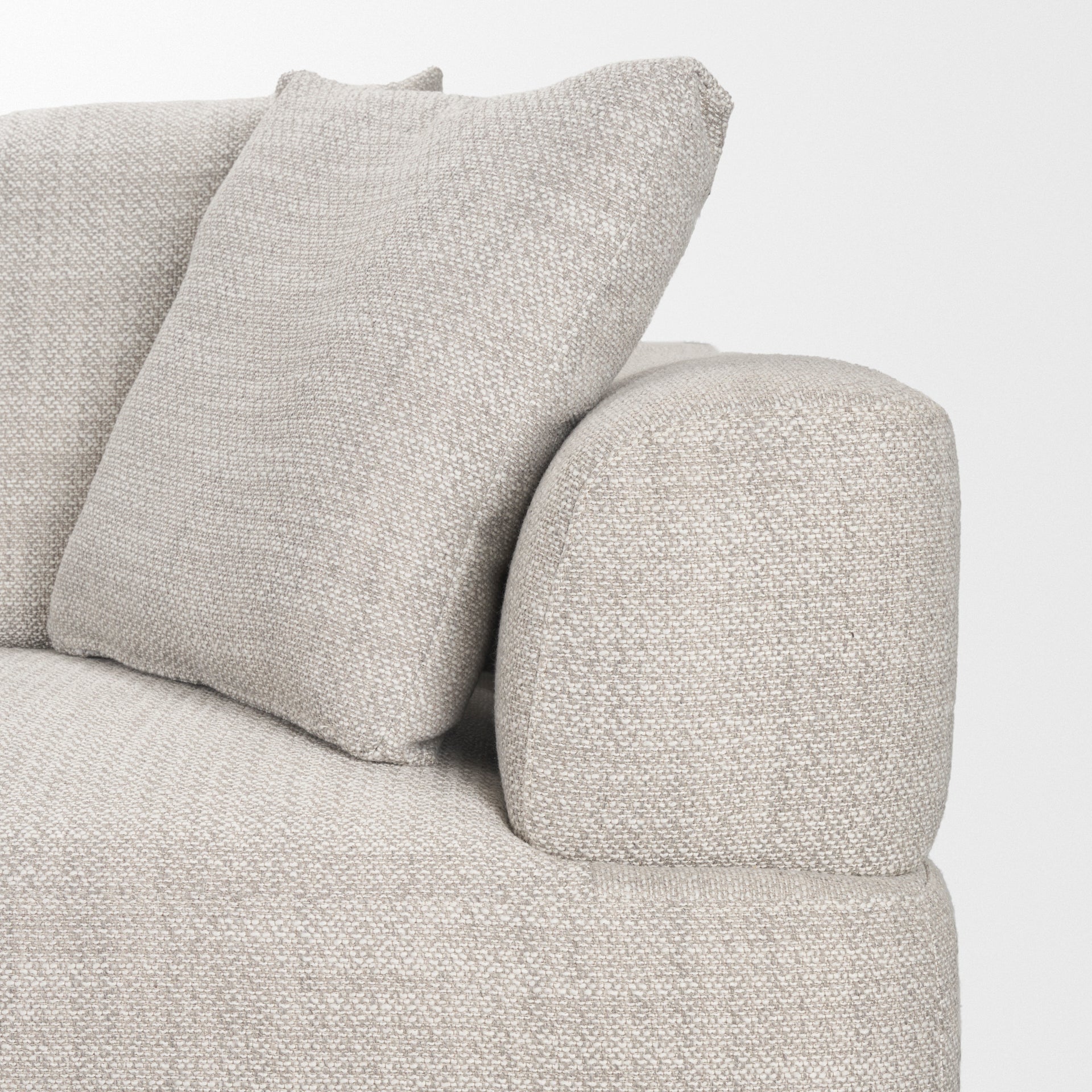 Warner Gray 3 Piece Sofa Set w/Corner Piece