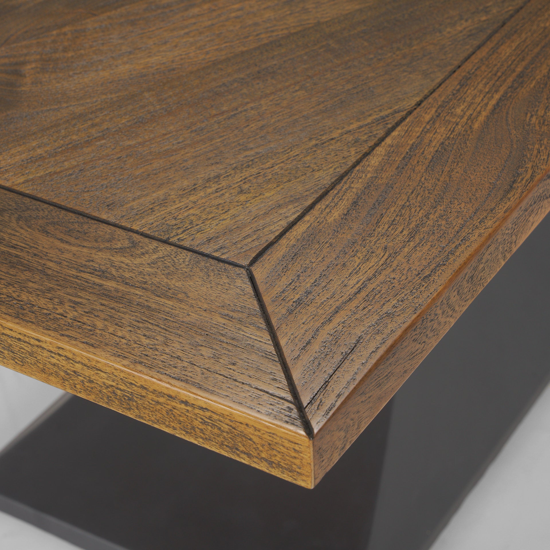 Maxton Dining Table Dark Brown Wood | Dark Gunmetal - dining-table