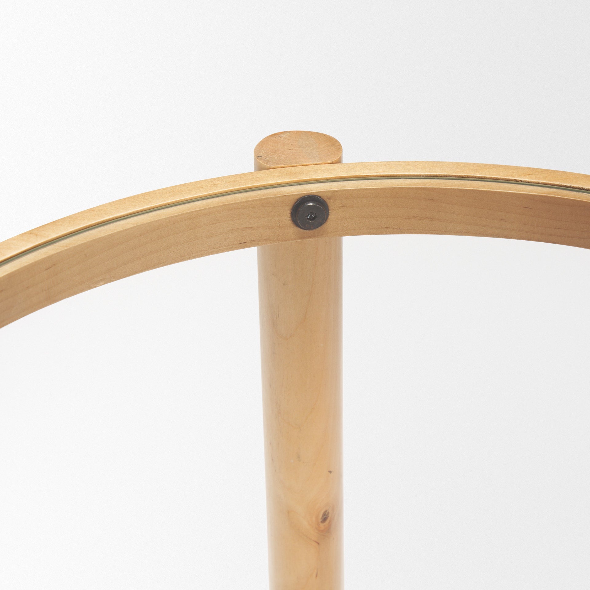 Weslyn Solid Light Brown Wood and Glass Top w/ Cane Side Table