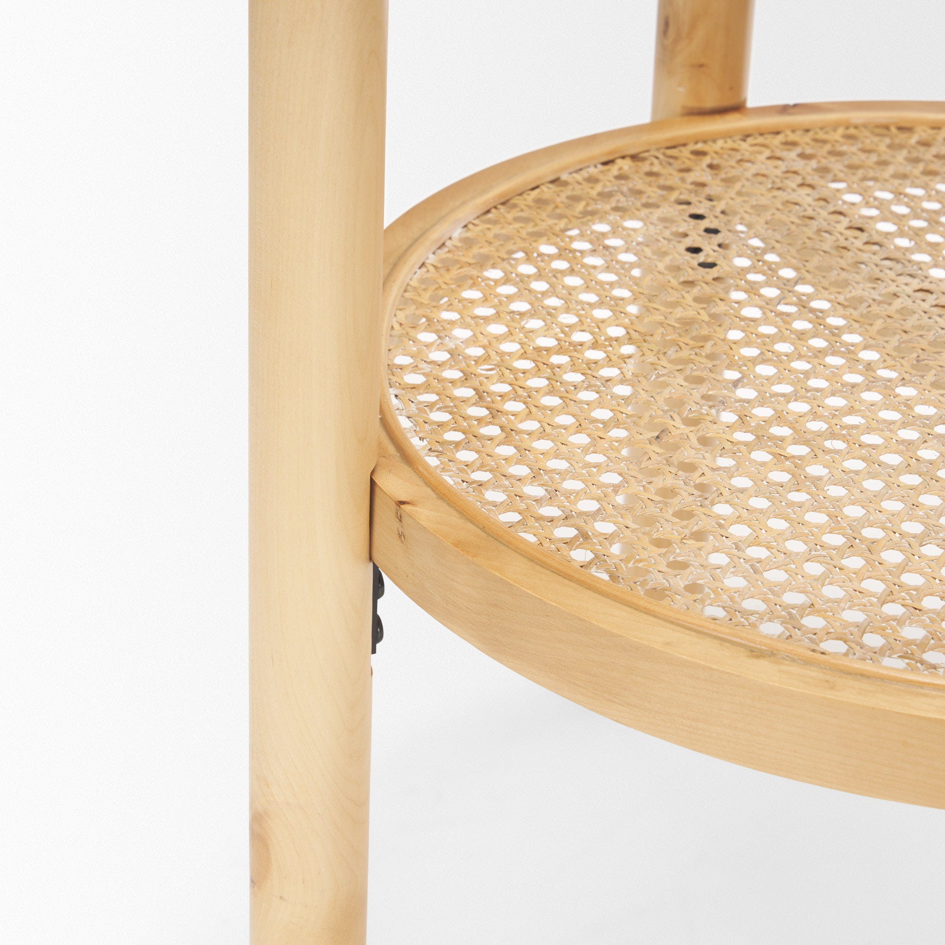 Weslyn End Side Table Cane | Wood | Glass - end-and-side-tables