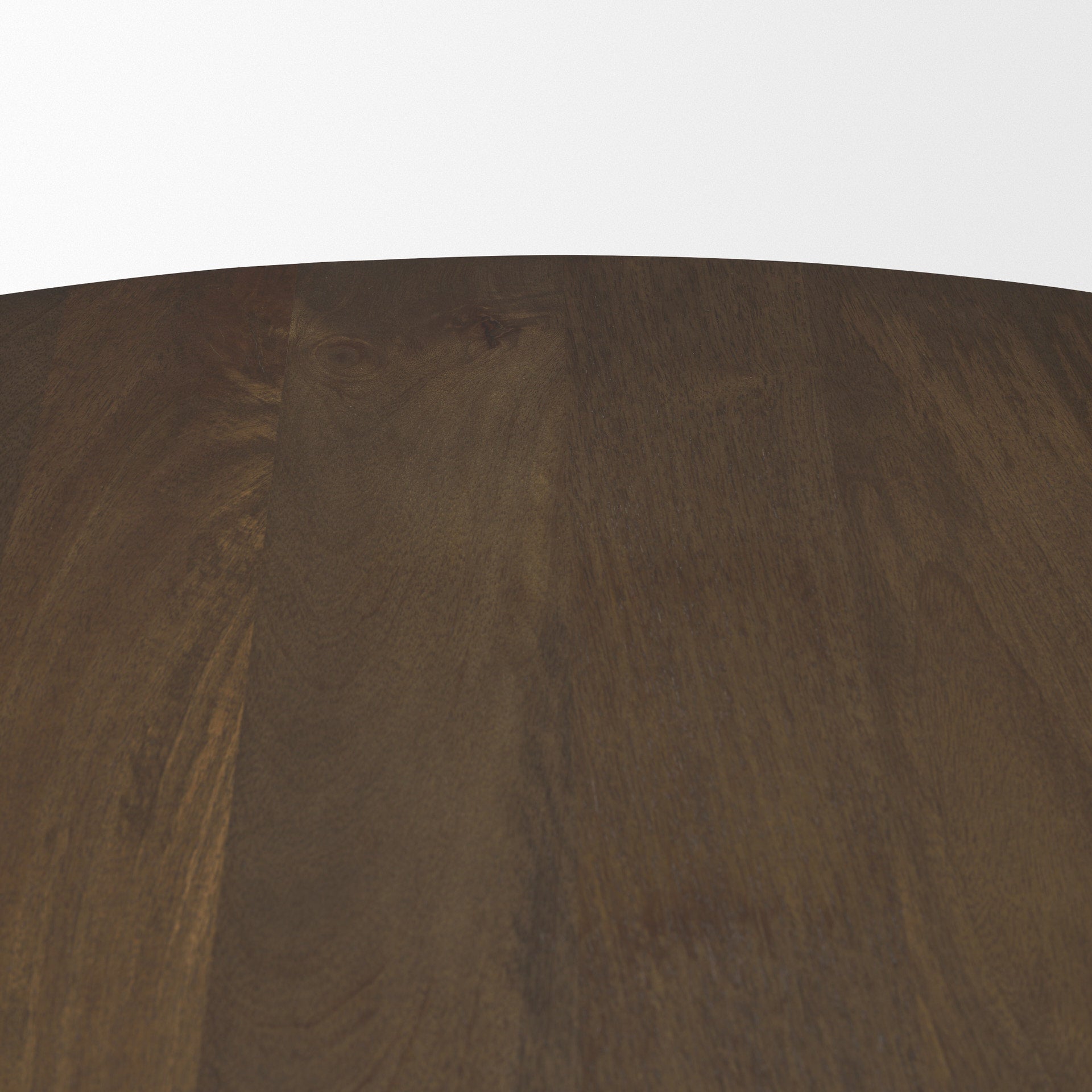 Jovani 48" Solid Dark Brown Mango Wood Round Dining Table