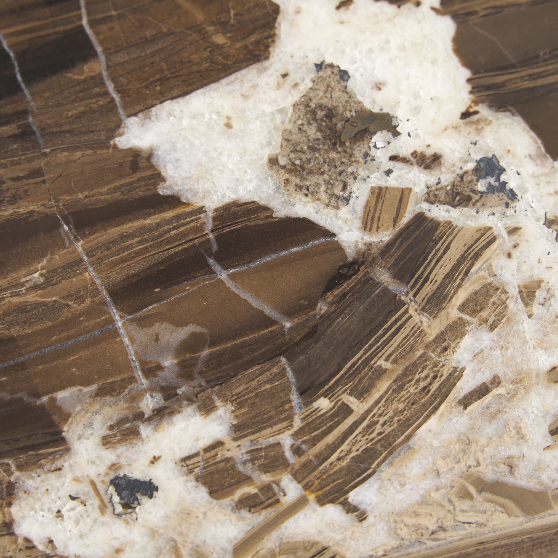 Jovia Coffee Table Dark Brown Wood | Cappuccino Marble - coffee-tables