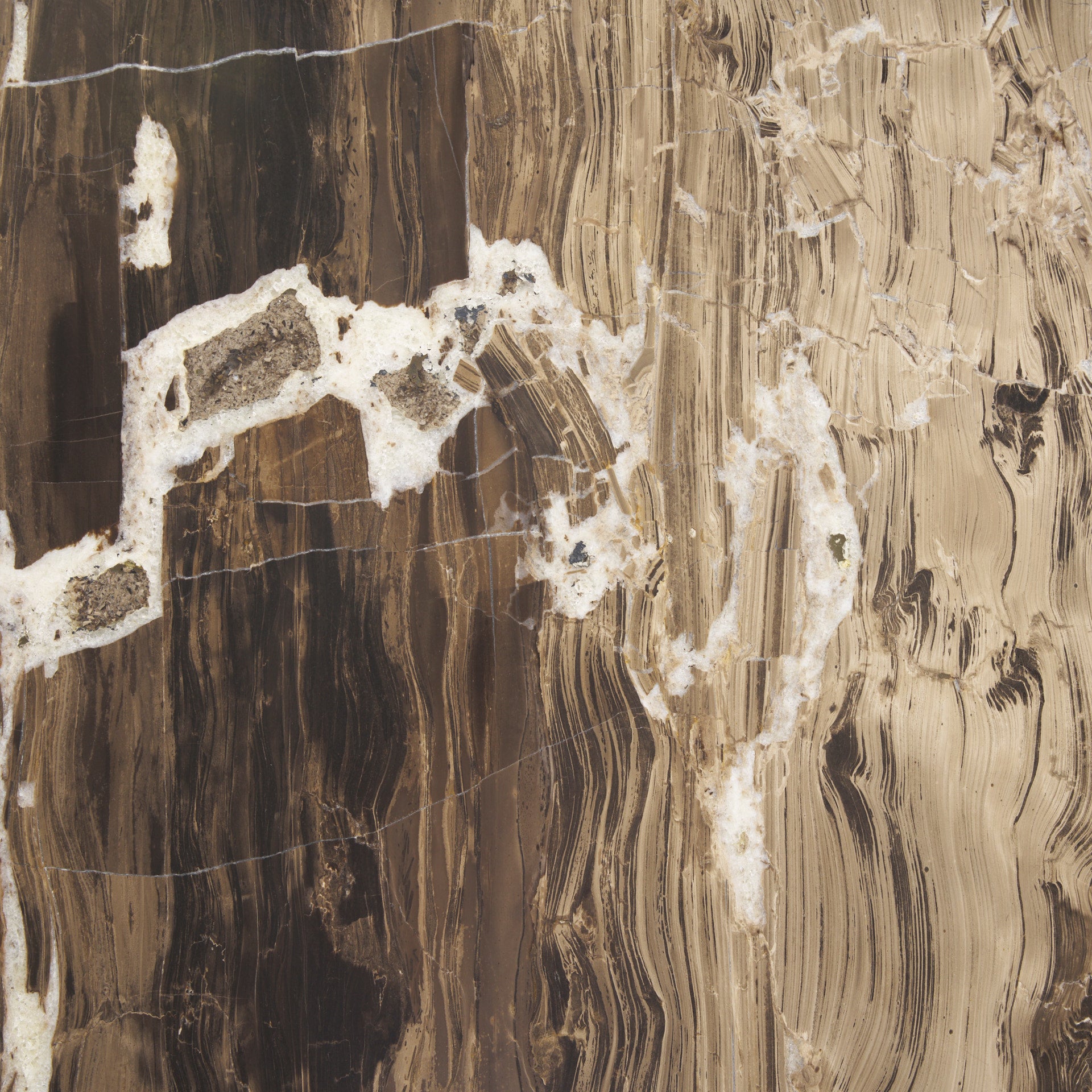 Jovia Coffee Table Dark Brown Wood | Cappuccino Marble - coffee-tables