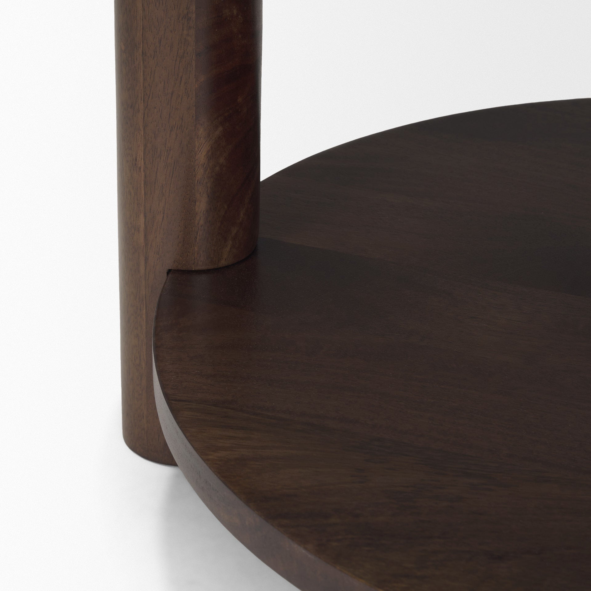 Jovia End Side Table Dark Brown Wood | Cappuccino Marble - end-and-side-tables