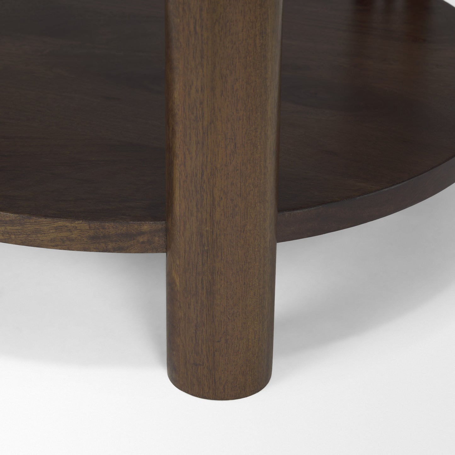 Jovia End Side Table Dark Brown Wood | Cappuccino Marble - end-and-side-tables
