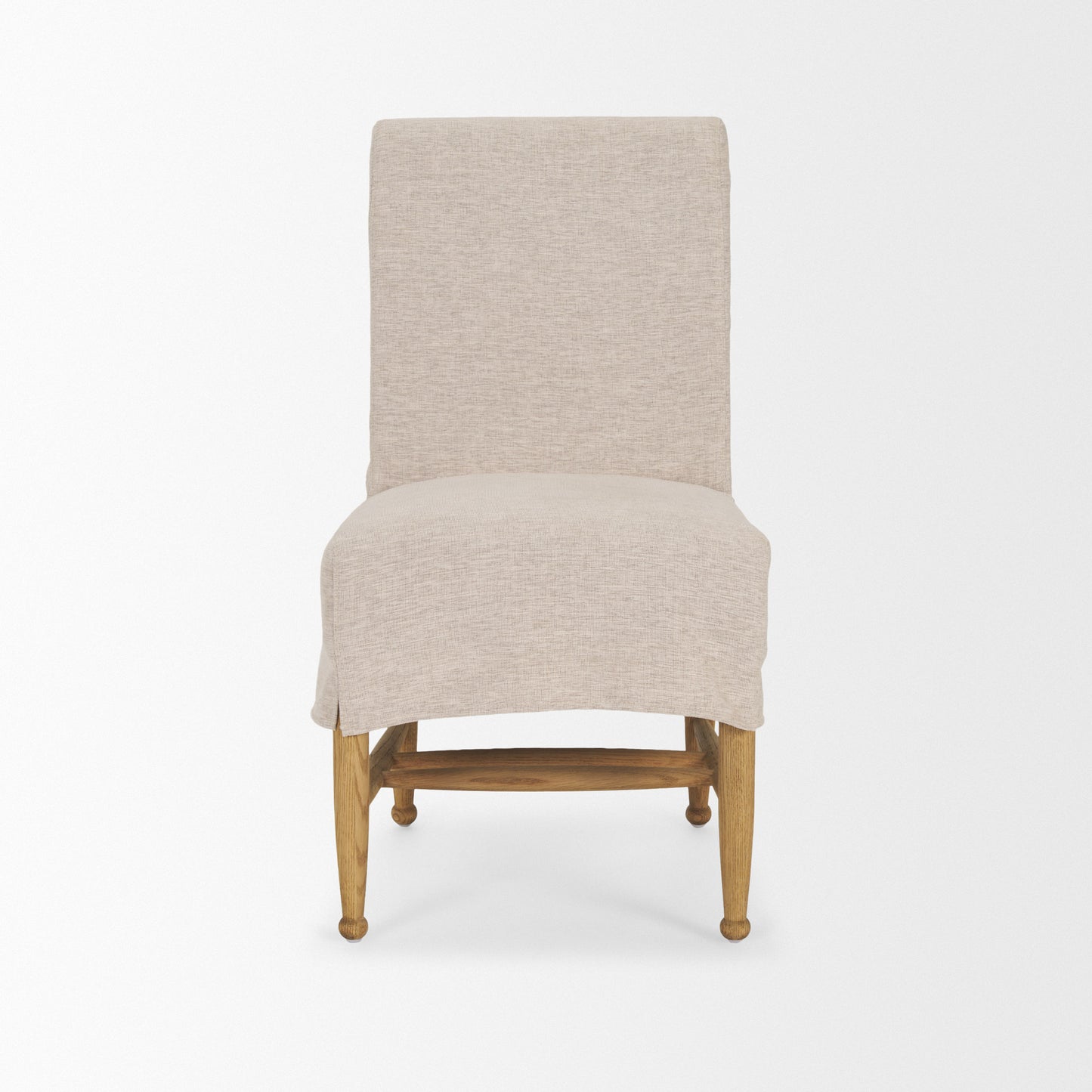 Whitley Oatmeal Performance Fabric w/ Oak Wood Dining Chair