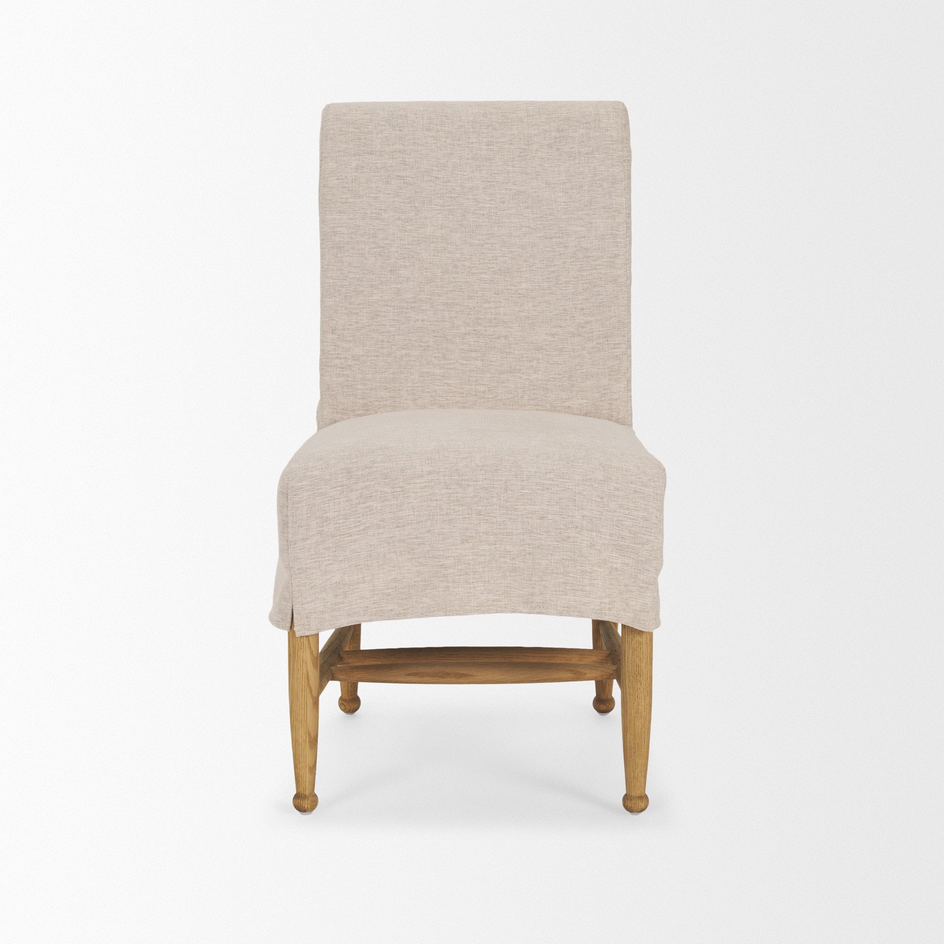 Whitley Oatmeal Performance Fabric w/ Oak Wood Dining Chair