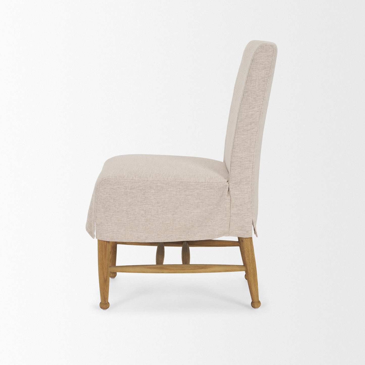 Whitley Oatmeal Performance Fabric w/ Oak Wood Dining Chair