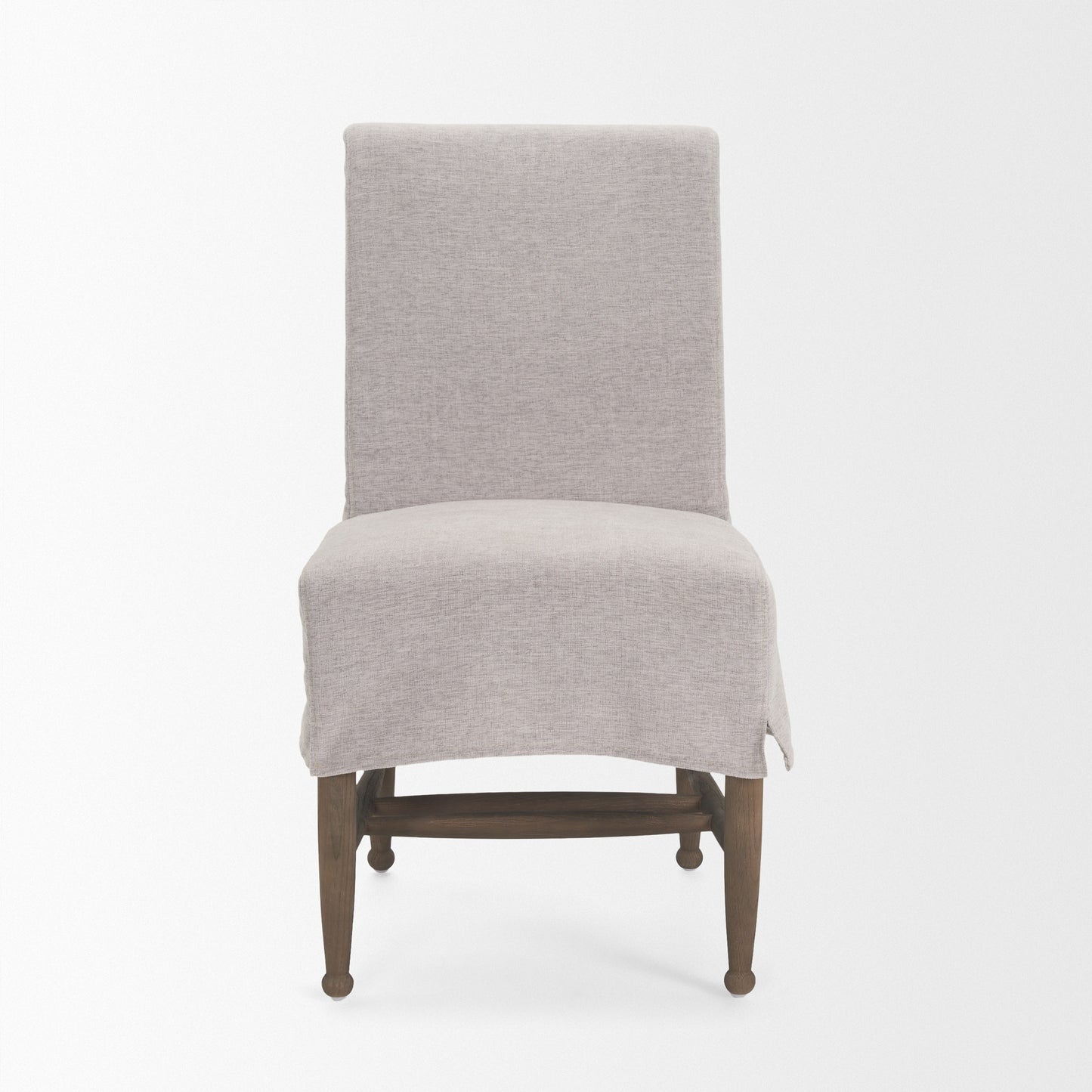 Whitley Dining Chair Grey Performance Fabric | Dark Brown Wood - dining-chairs