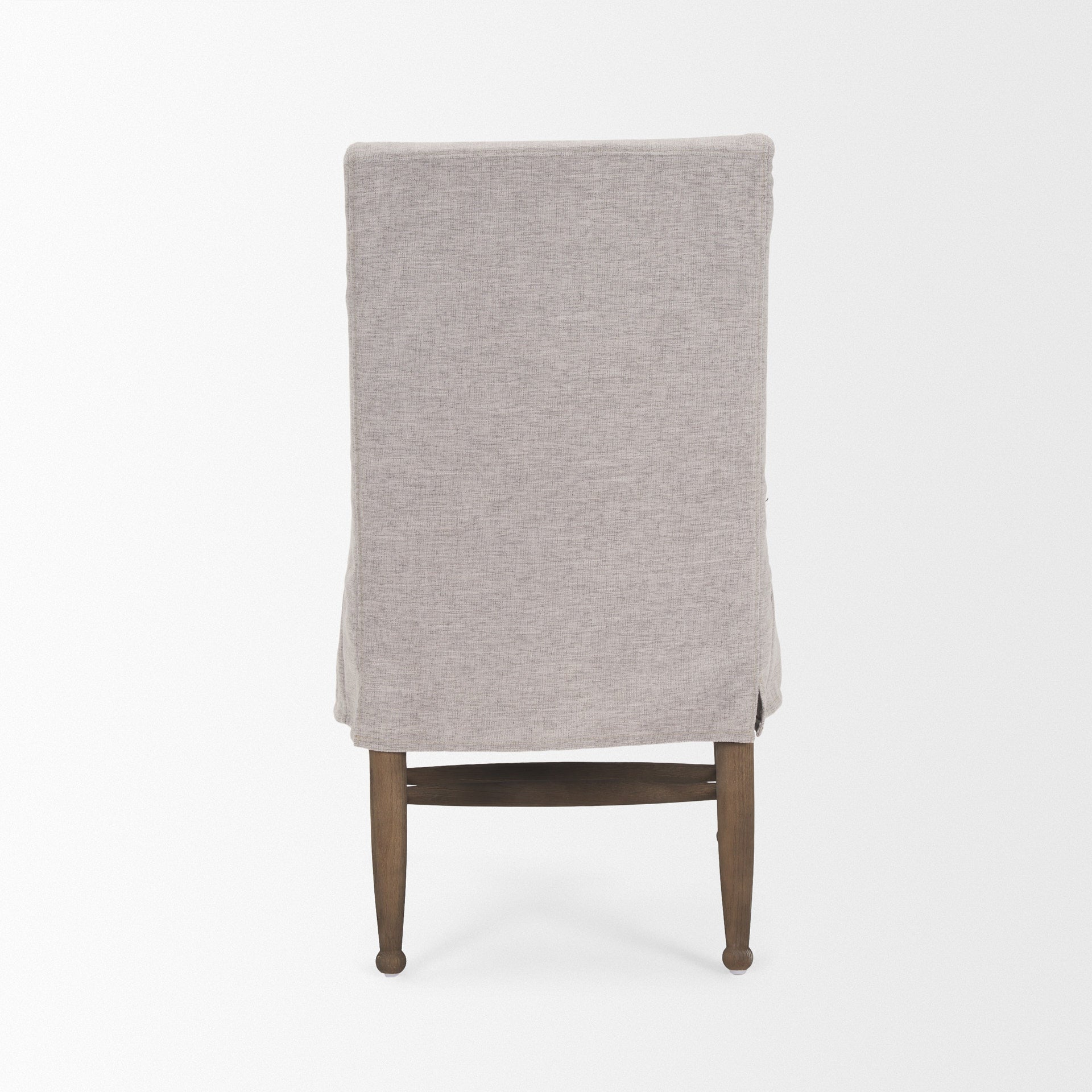 Whitley Dining Chair Grey Performance Fabric | Dark Brown Wood - dining-chairs