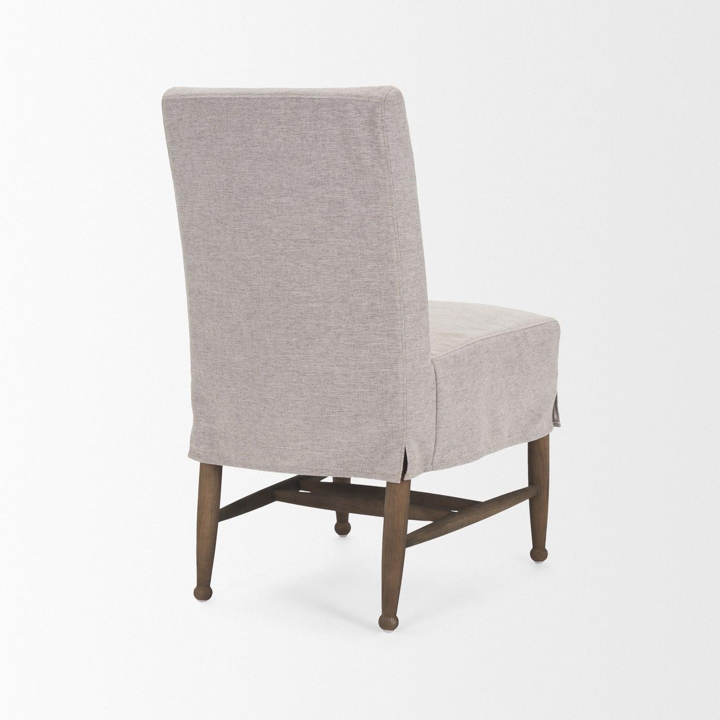 Whitley Dining Chair Grey Performance Fabric | Dark Brown Wood - dining-chairs