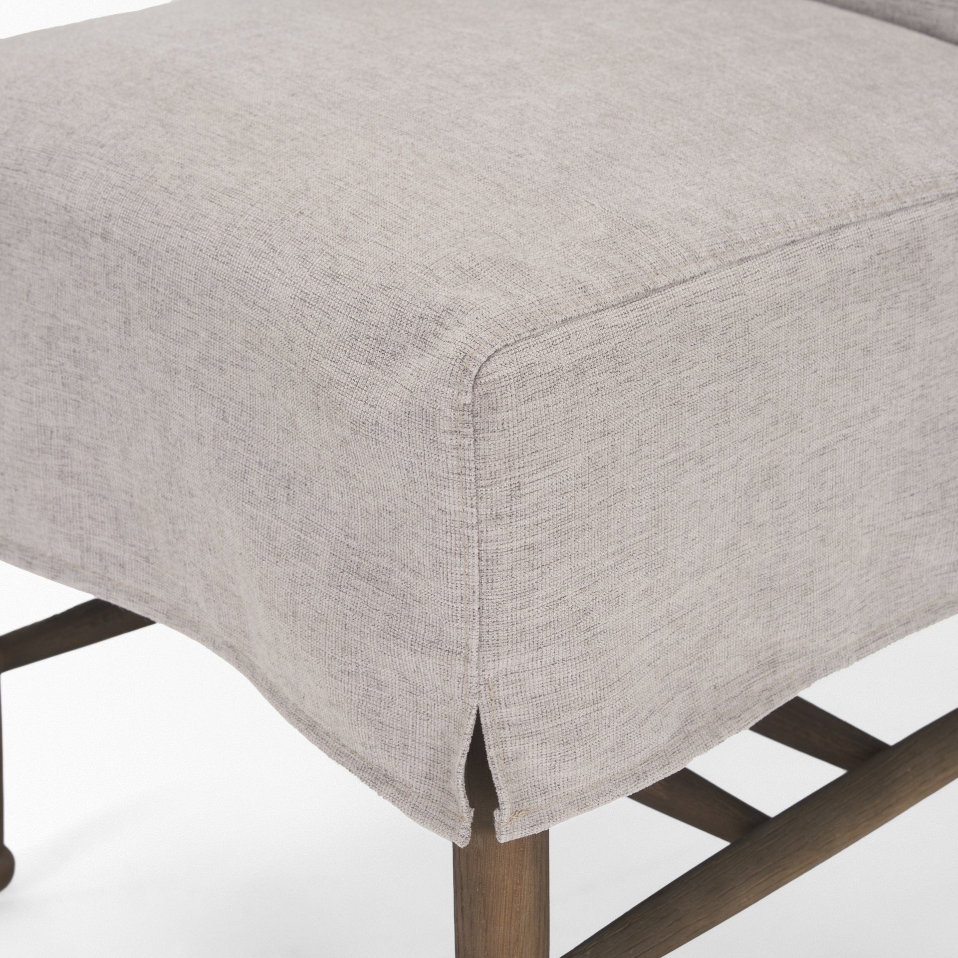 Whitley Dining Chair Grey Performance Fabric | Dark Brown Wood - dining-chairs