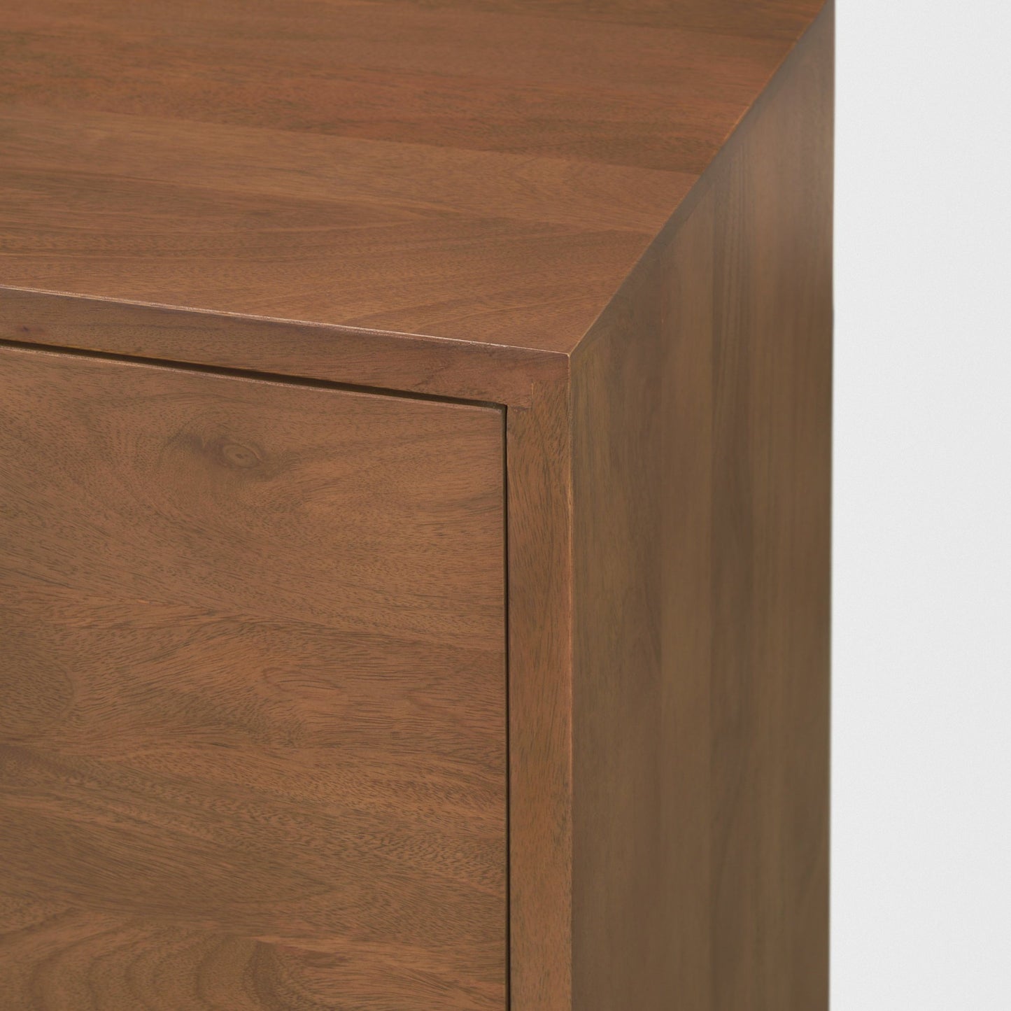 Jonan Medium Brown Wood w/ Dark Aged Brass 2 Door 3 Drawer Sideboard