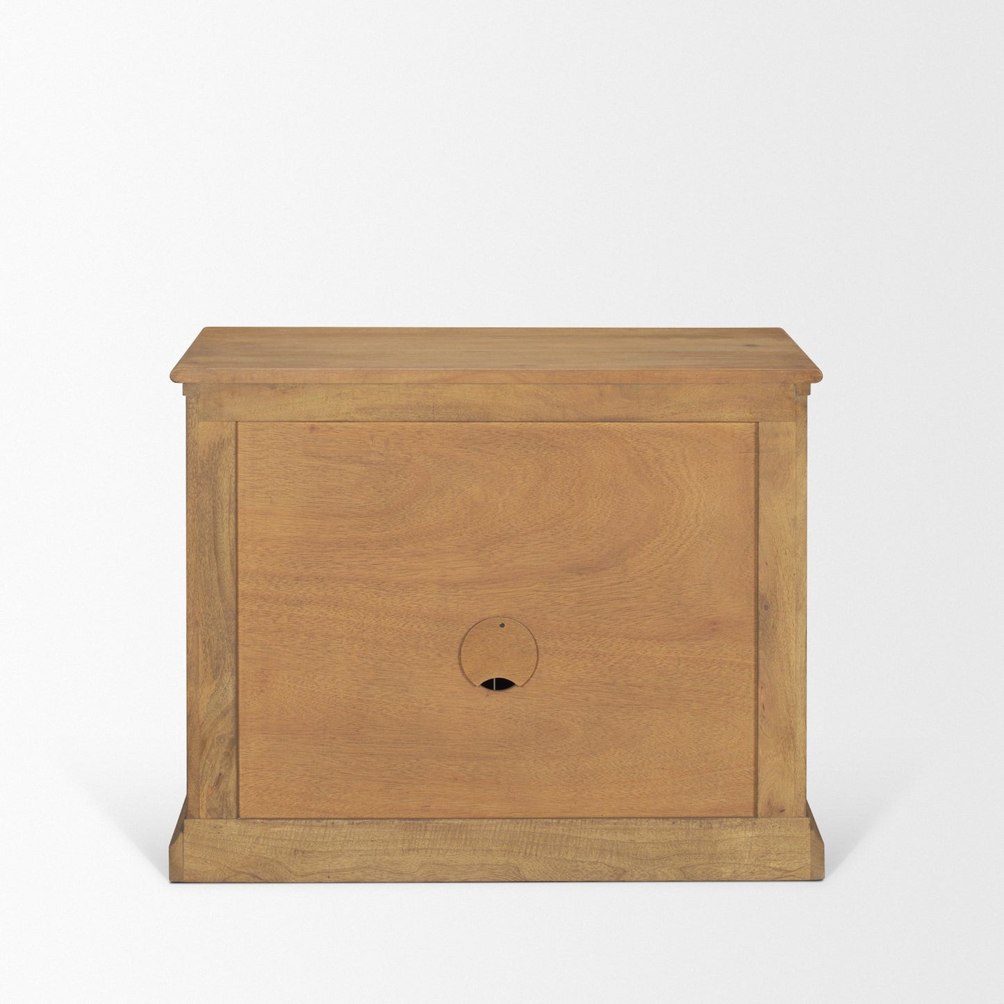 Baron Light Brown Solid Wood w/ Gunmetal Knobs 2-Door Accent Cabinet