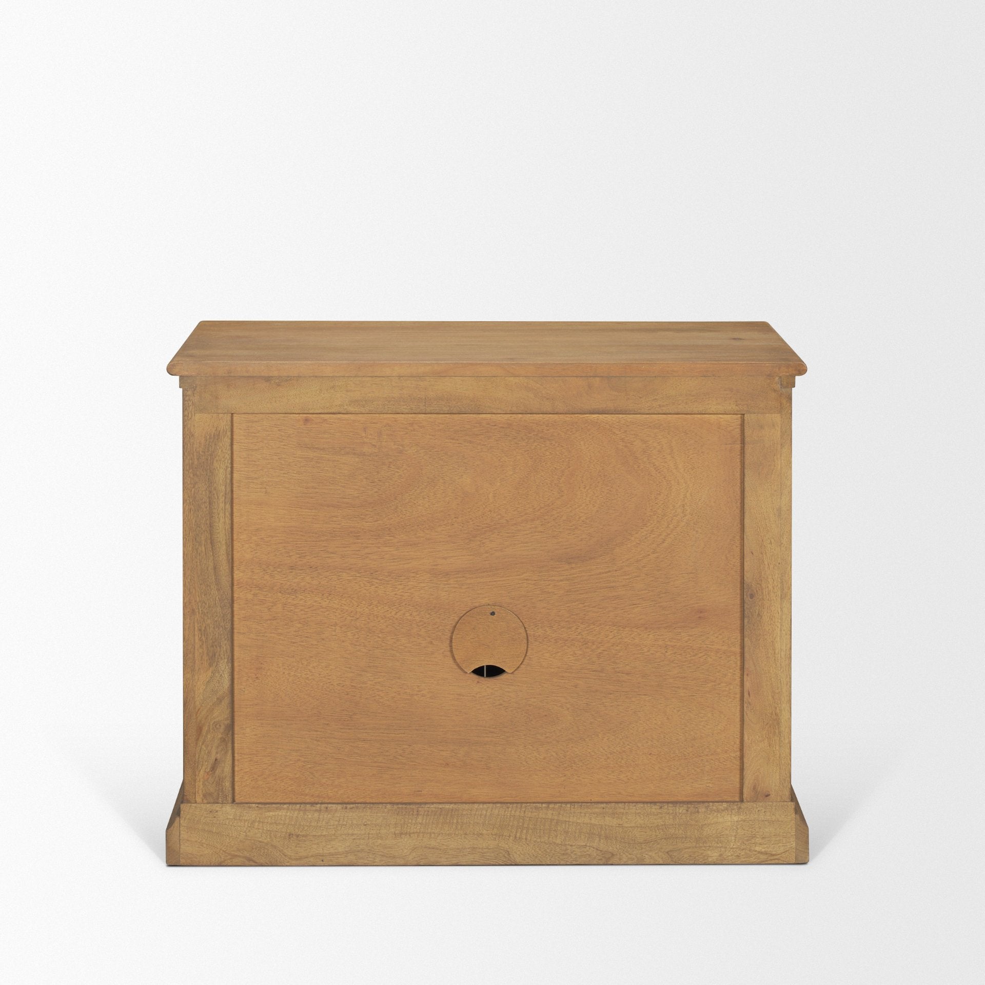 Baron Light Brown Solid Wood w/ Gunmetal Knobs 2-Door Accent Cabinet