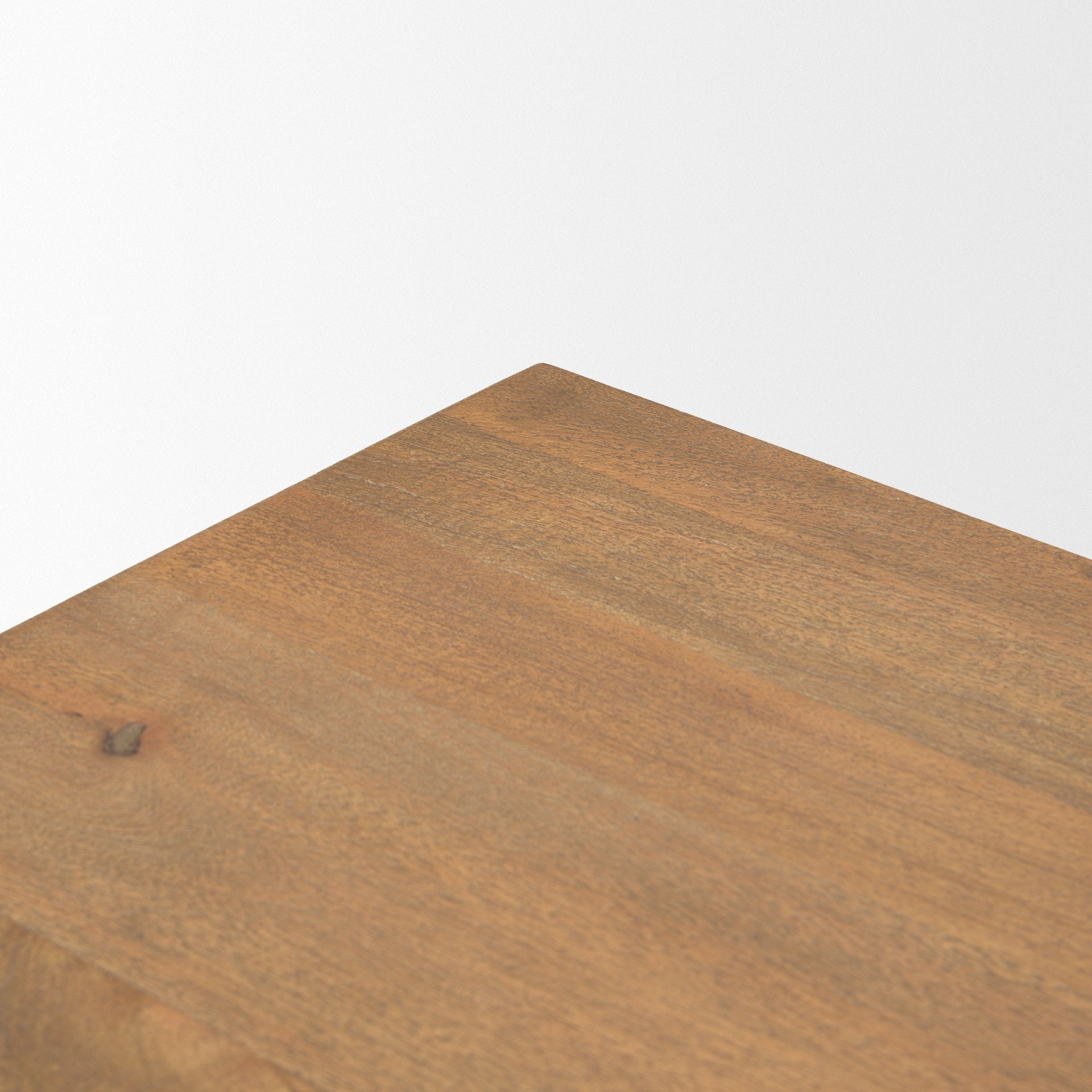 Baron Light Brown Solid Wood w/ Gunmetal Knobs 2-Door Accent Cabinet