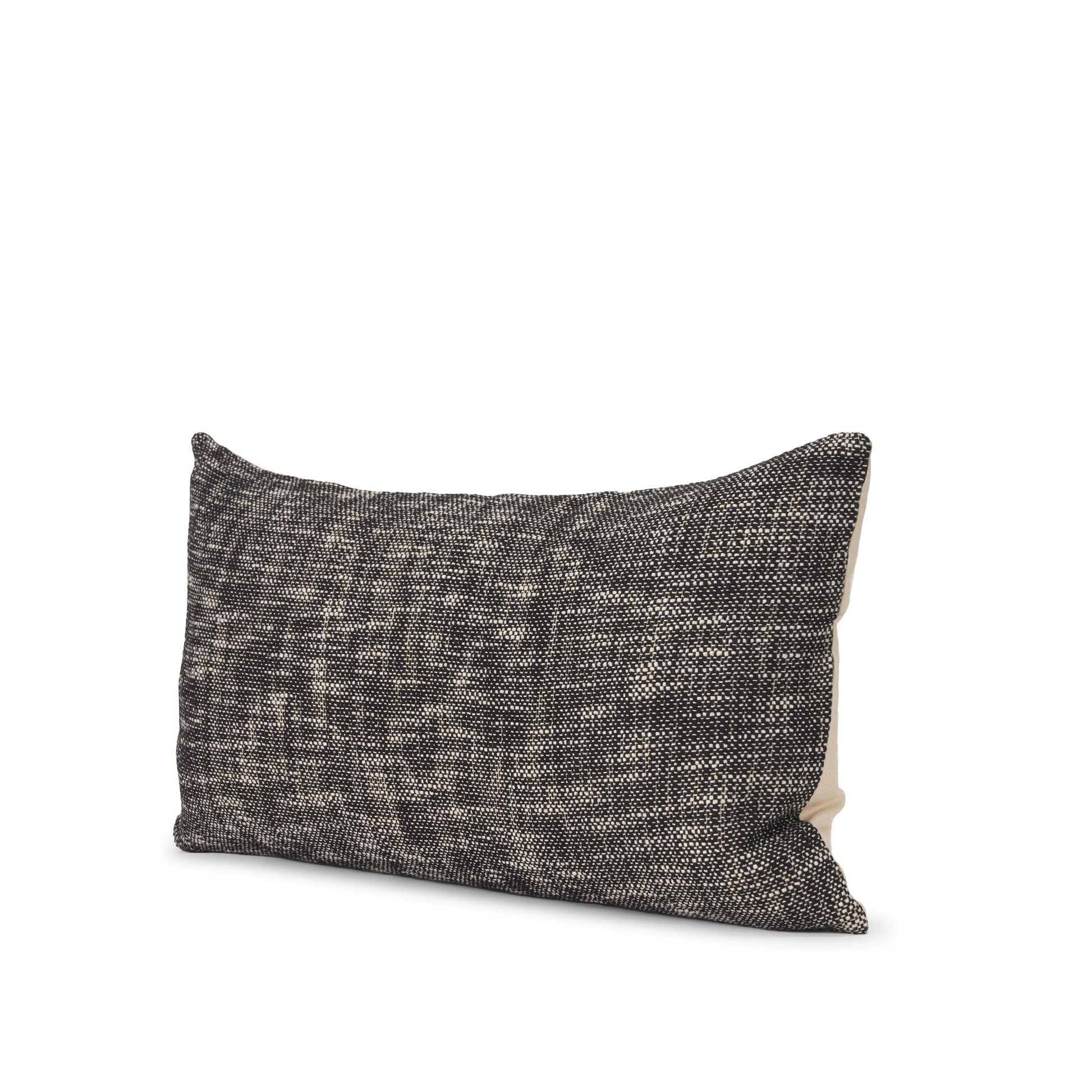 Jalia 14x26 Cream/Black Cotton Decorative Lumbar Pillow Cover