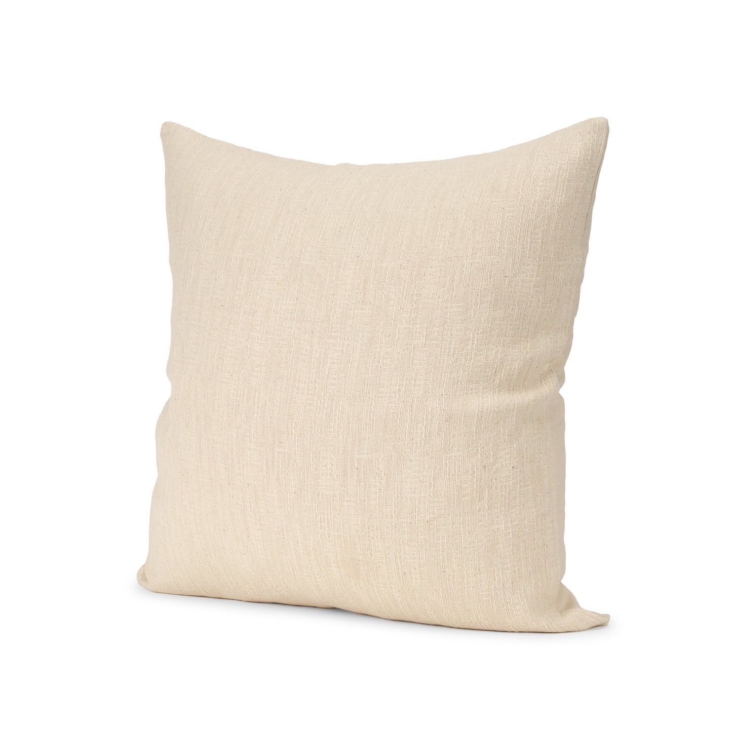 Jenner 22x22 Cream Cotton Linen Blend Square Pillow Cover