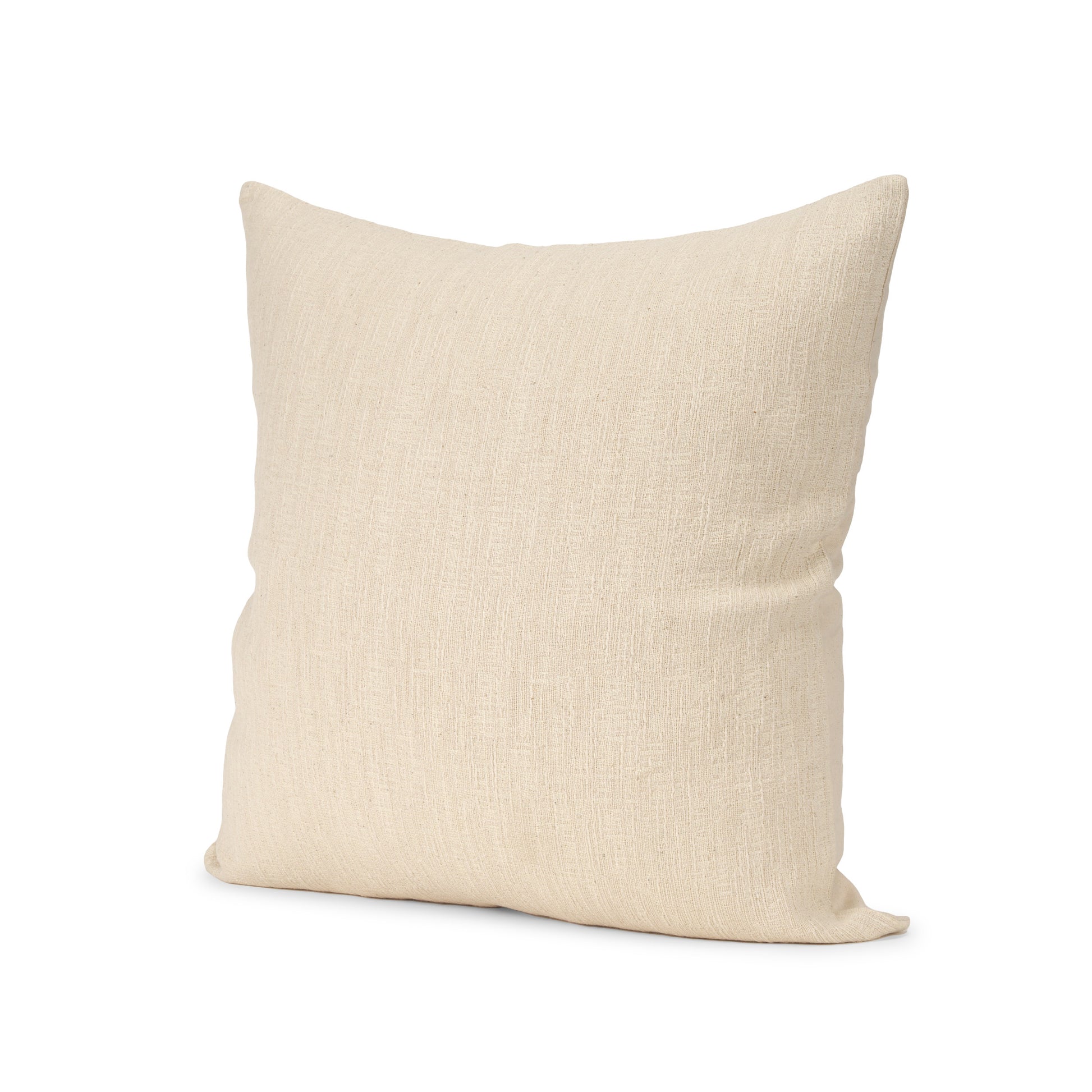 Jenner 22x22 Cream Cotton Linen Blend Square Pillow Cover