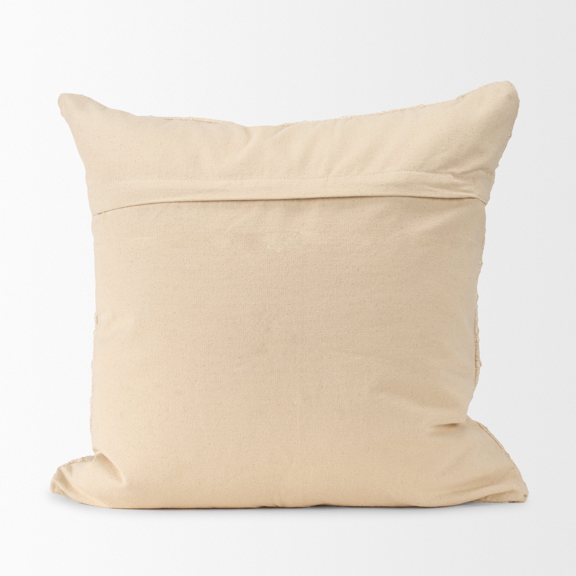Jacory 22x22 Cream Checker Textured Decorative Square Pillow Cover