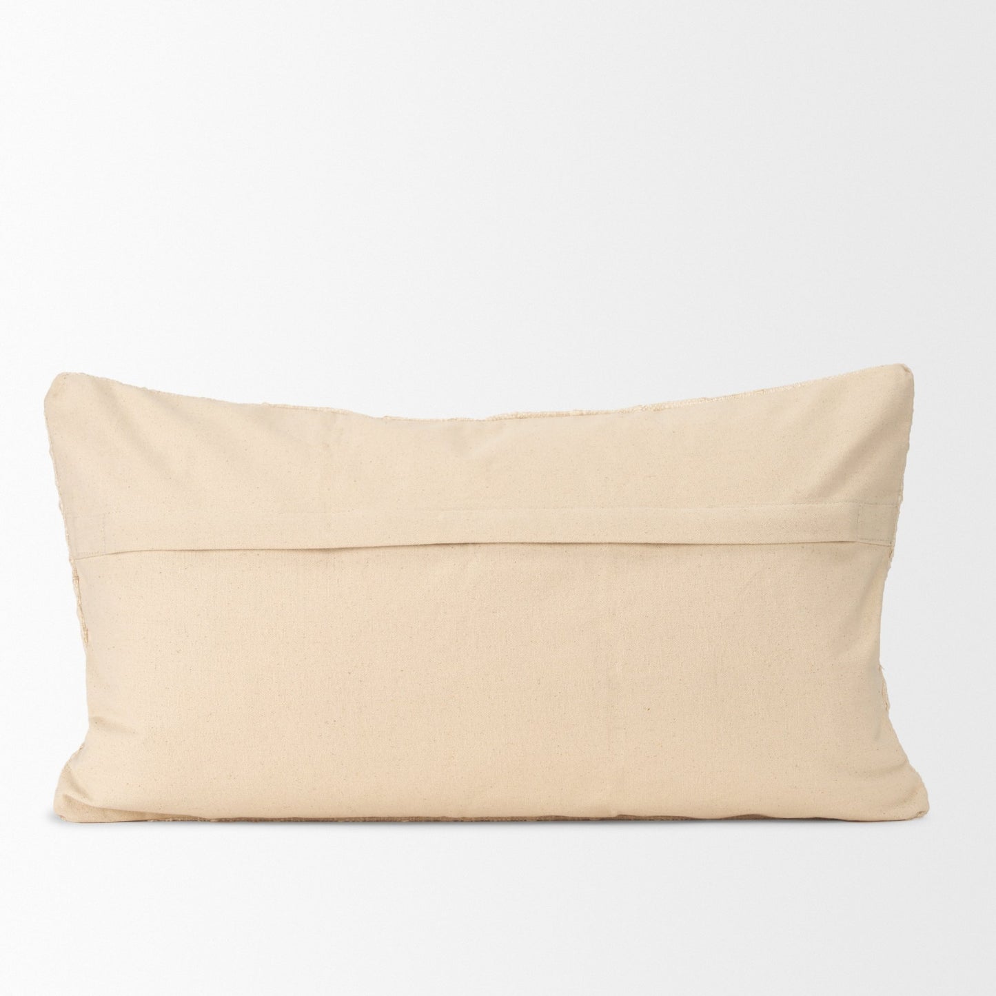 Jacory 14x26 Cream Checker Textured Lumbar Pillow Cover