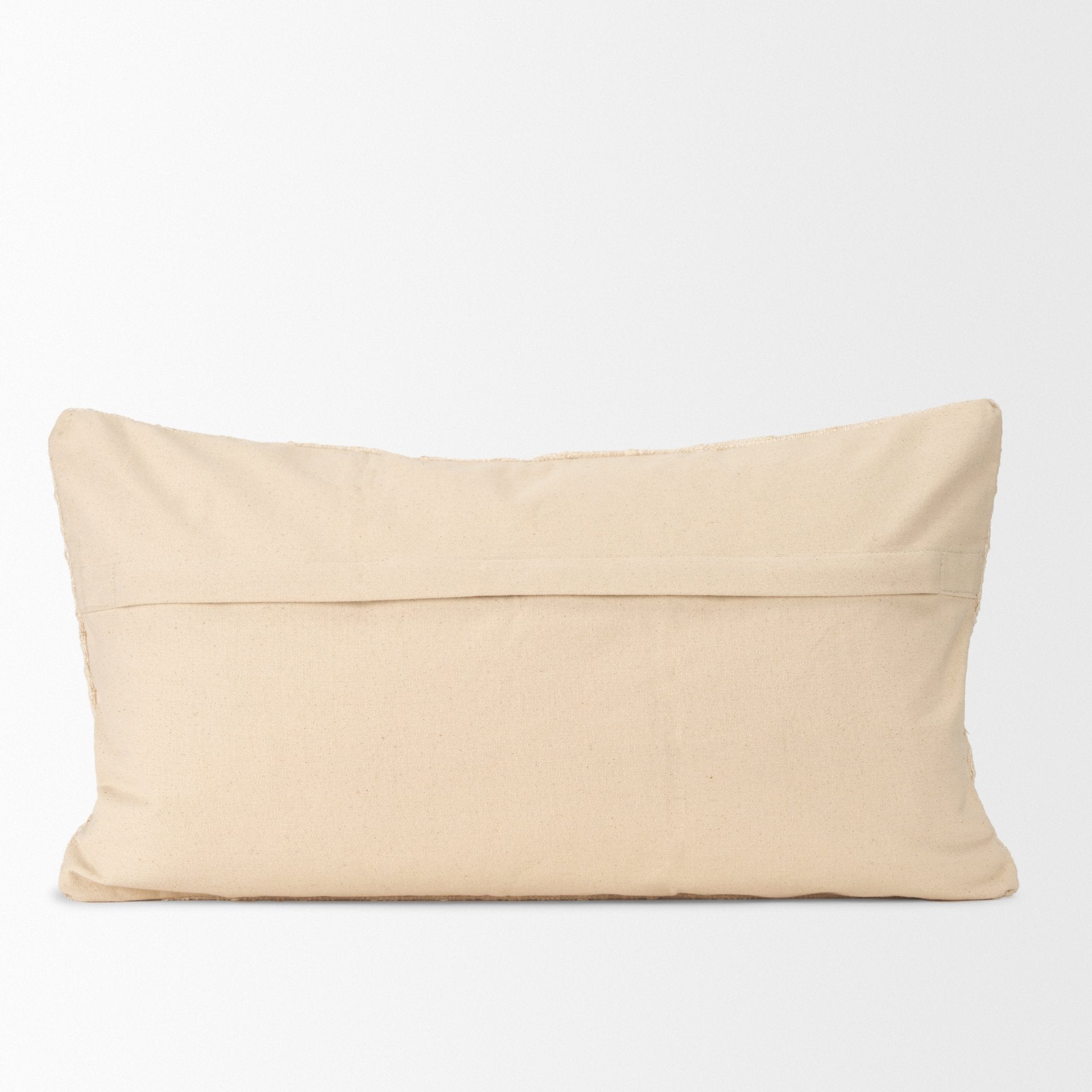 Jacory 14x26 Cream Checker Textured Lumbar Pillow Cover