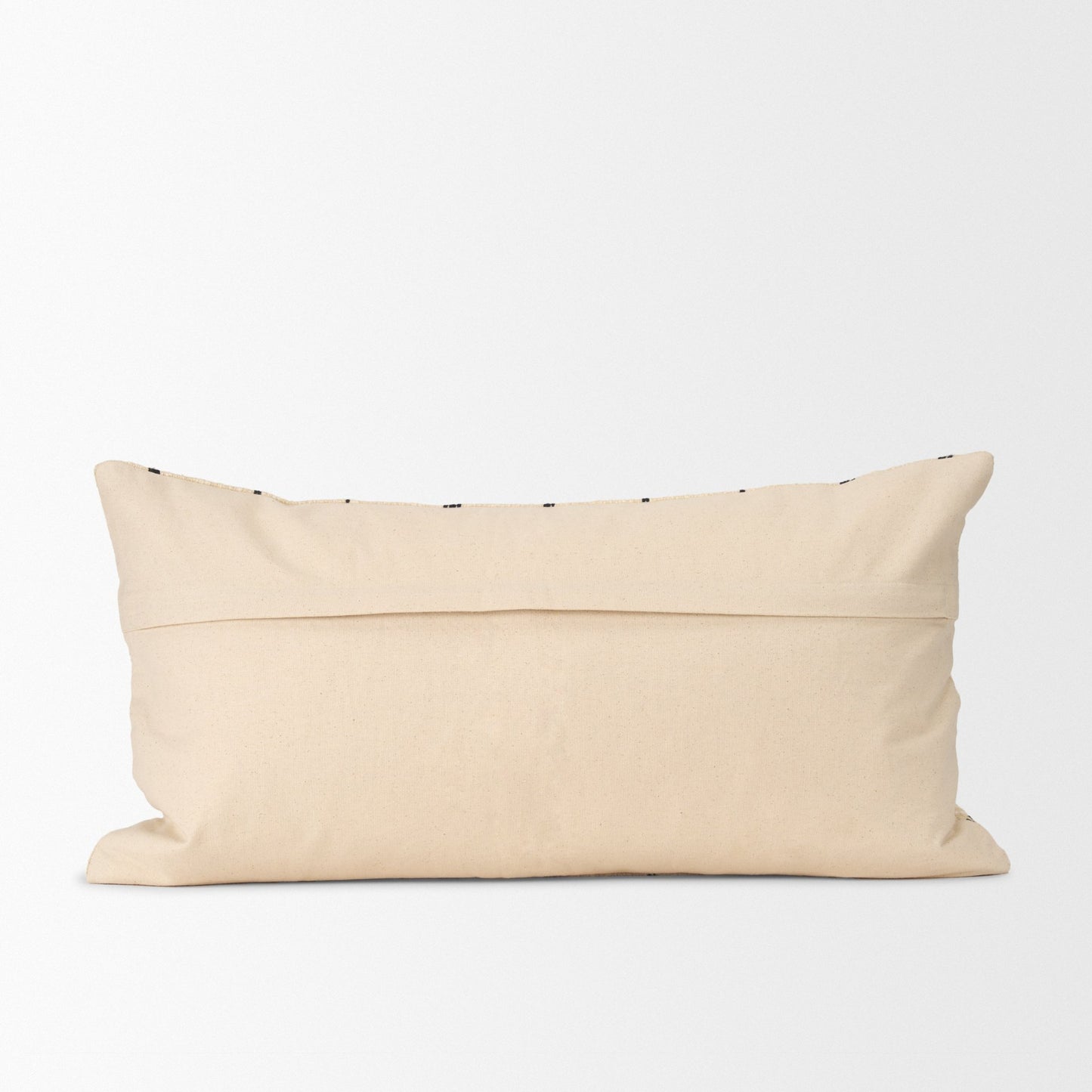 Jaela 14x26 Beige and Black Striped Lumbar Pillow Cover w/Filler