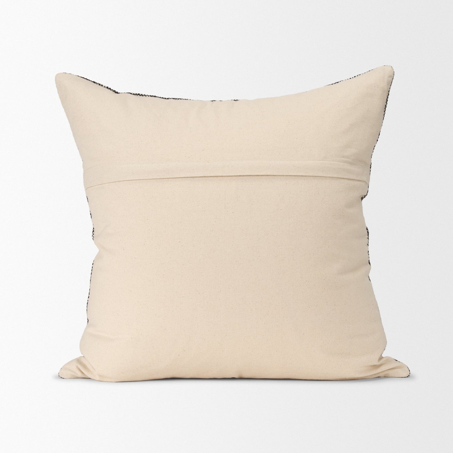 Jalia Cream and Black Cotton Decorative Square Pillow Cover