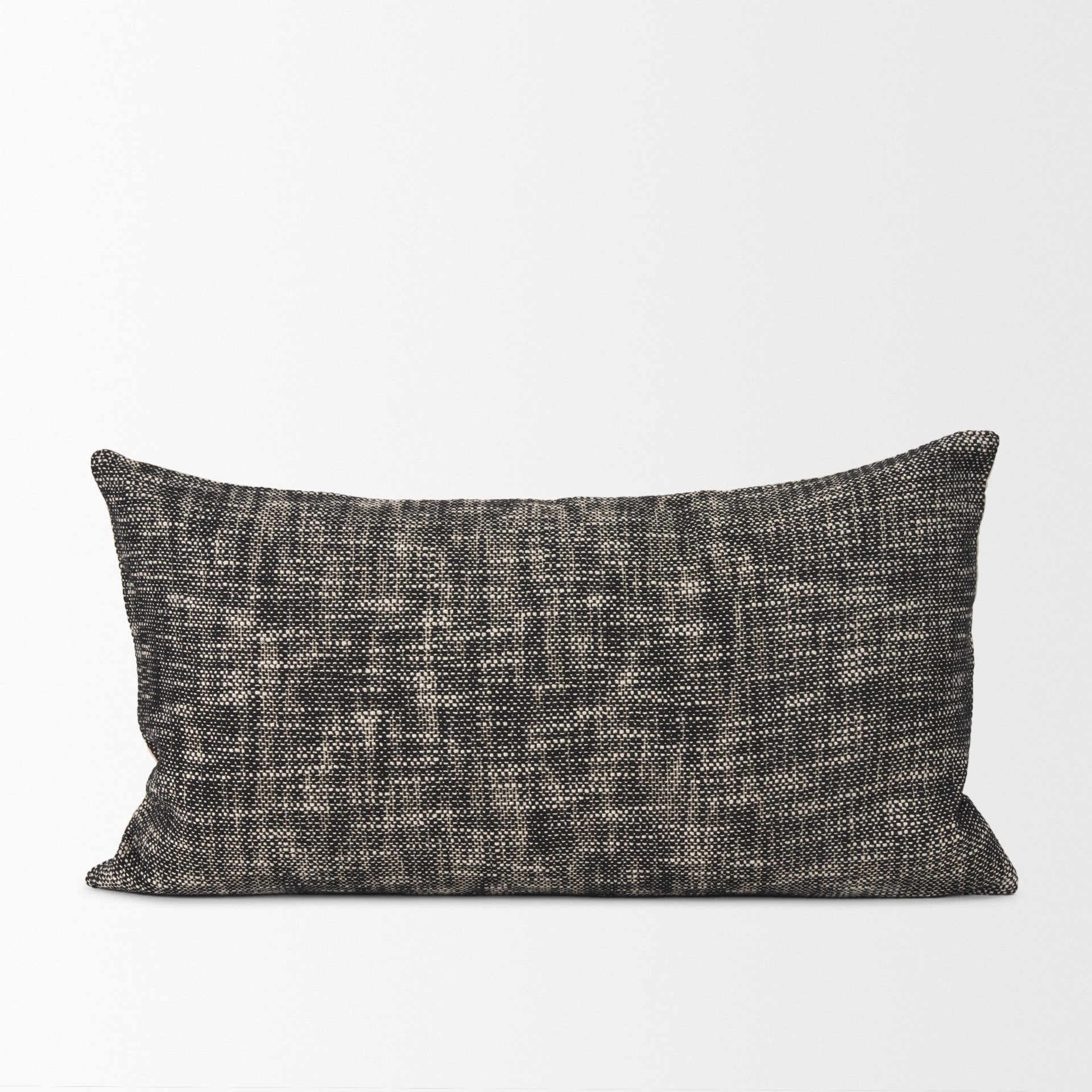 Jalia 14x26 Cream/Black Cotton Decorative Lumbar Pillow Cover