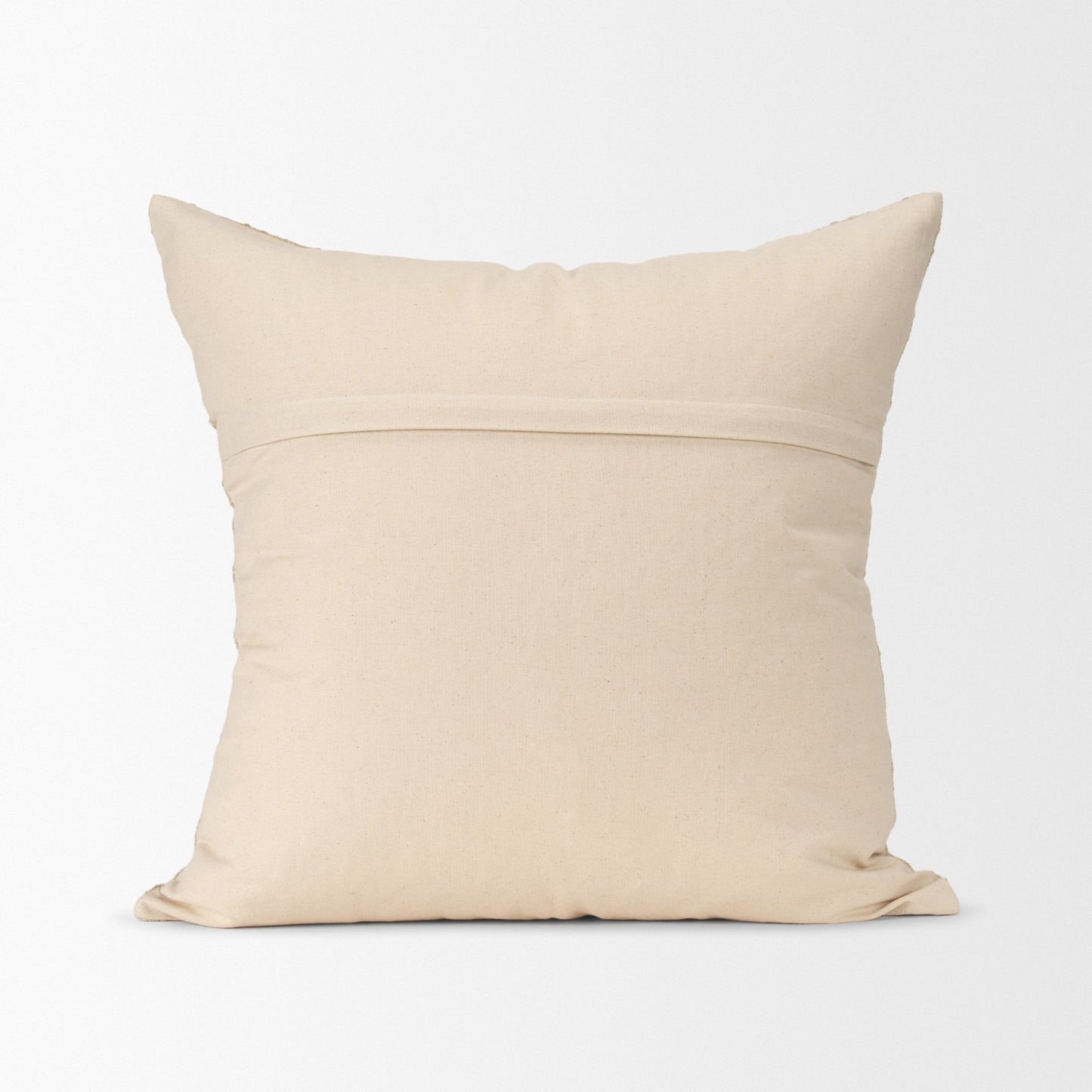 Jeren 22x22 Beige Cotton Linen Square Pillow Cover
