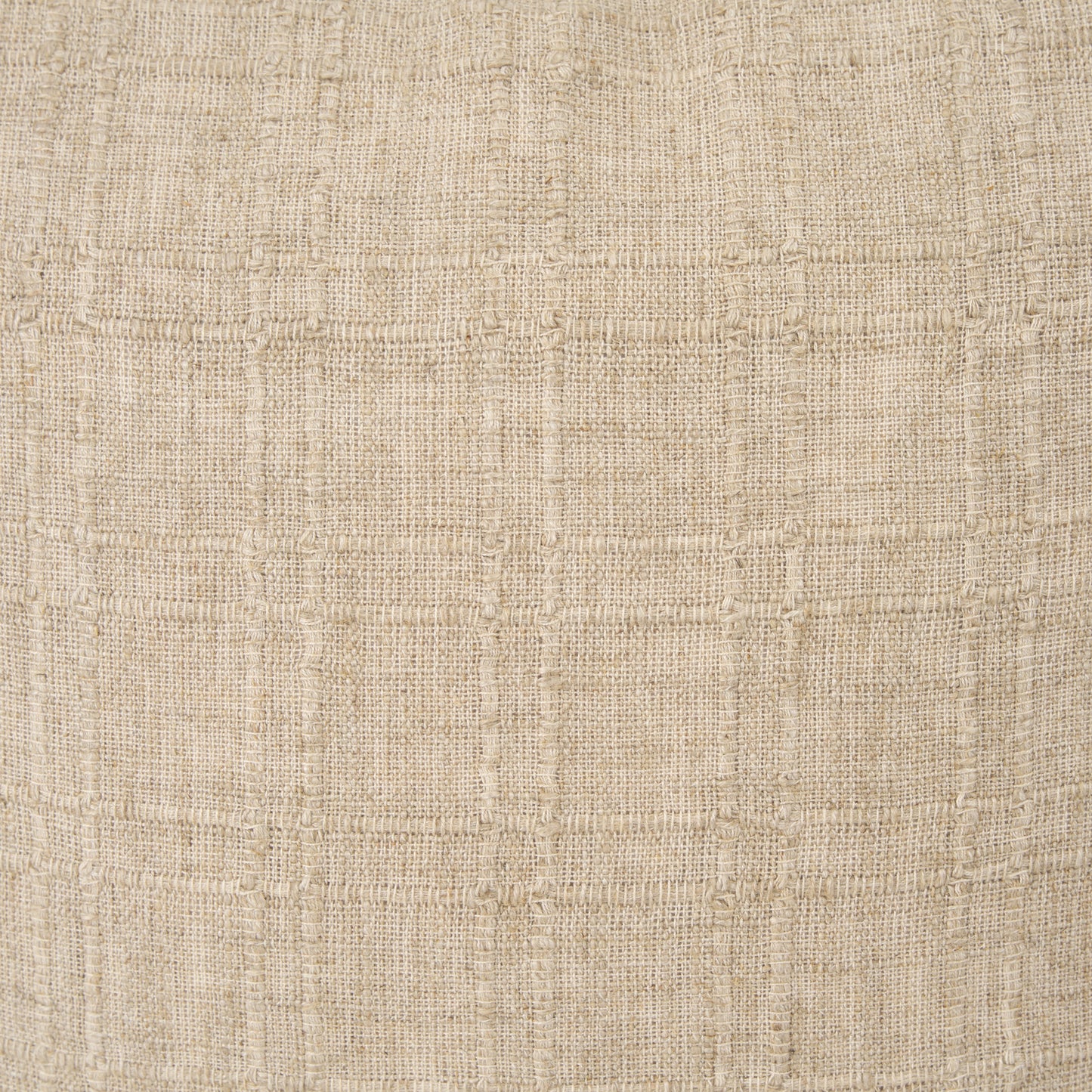 Jeren 22x22 Beige Cotton Linen Square Pillow Cover