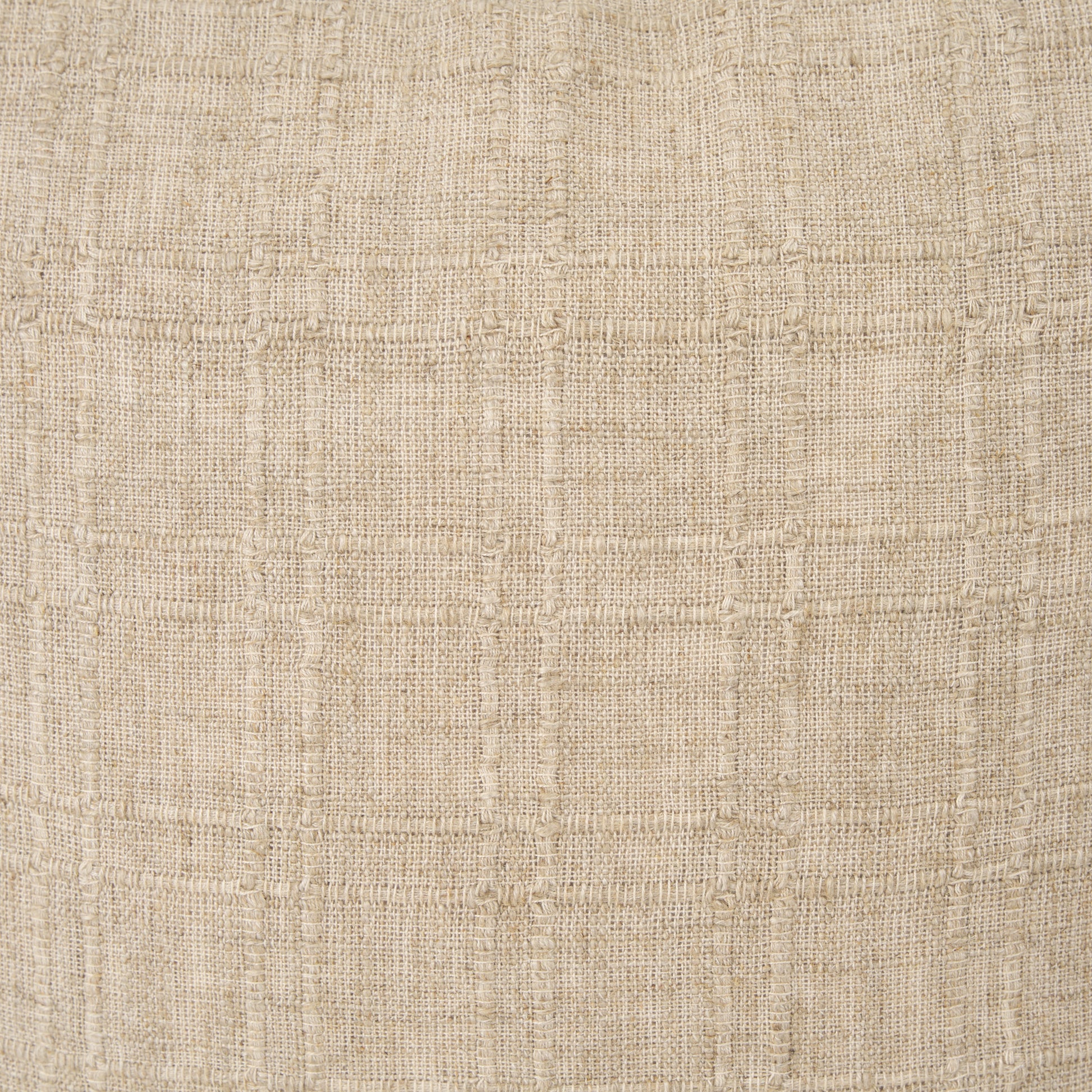 Jeren 22x22 Beige Cotton Linen Square Pillow Cover