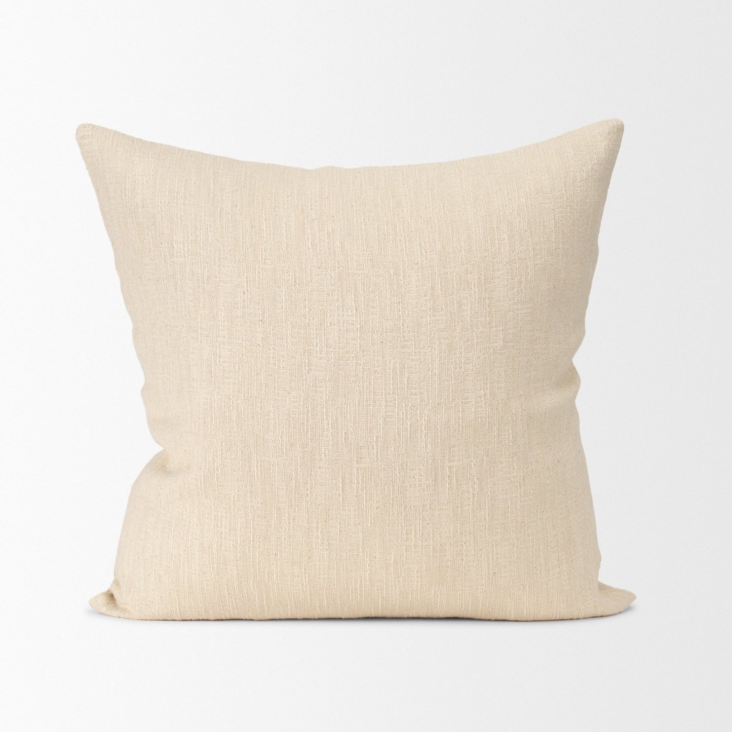 Jenner 22x22 Cream Cotton Linen Blend Square Pillow Cover