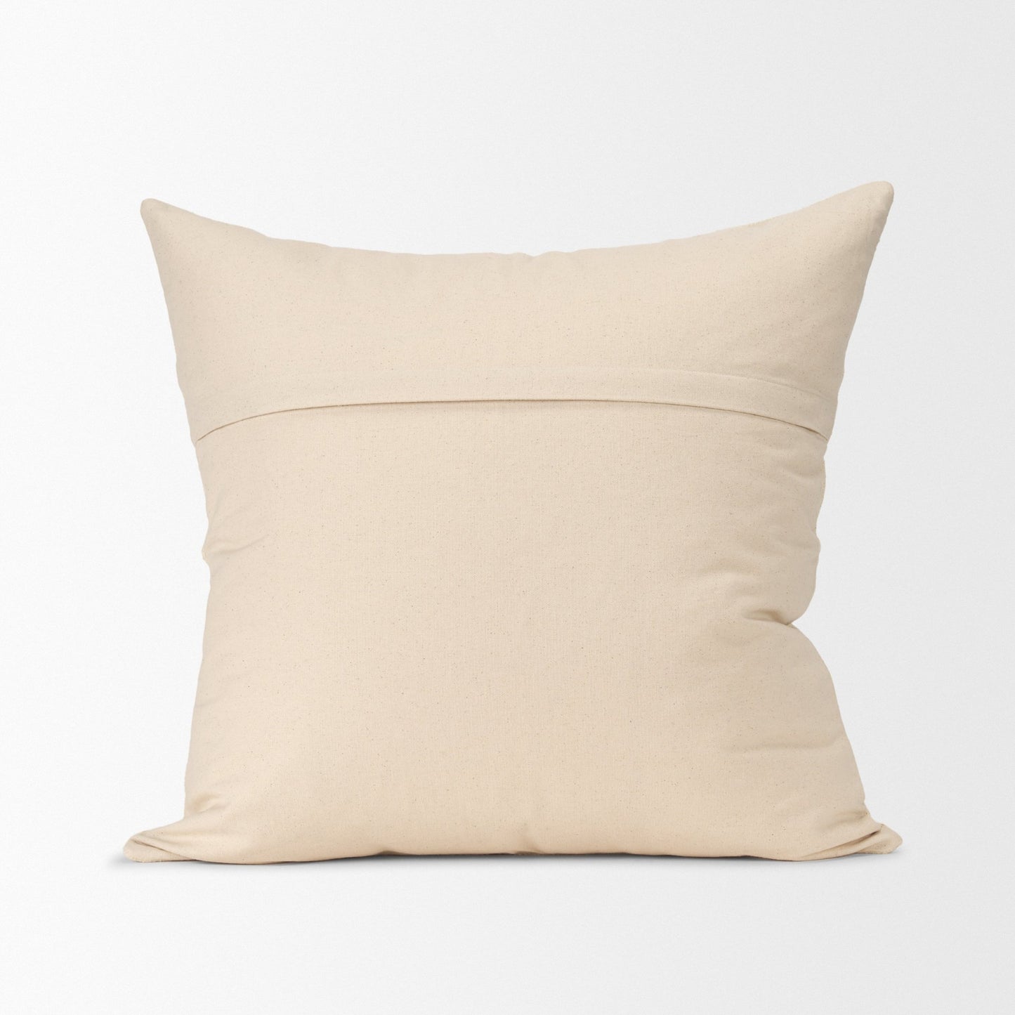 Jenner 22x22 Cream Cotton Linen Blend Square Pillow Cover