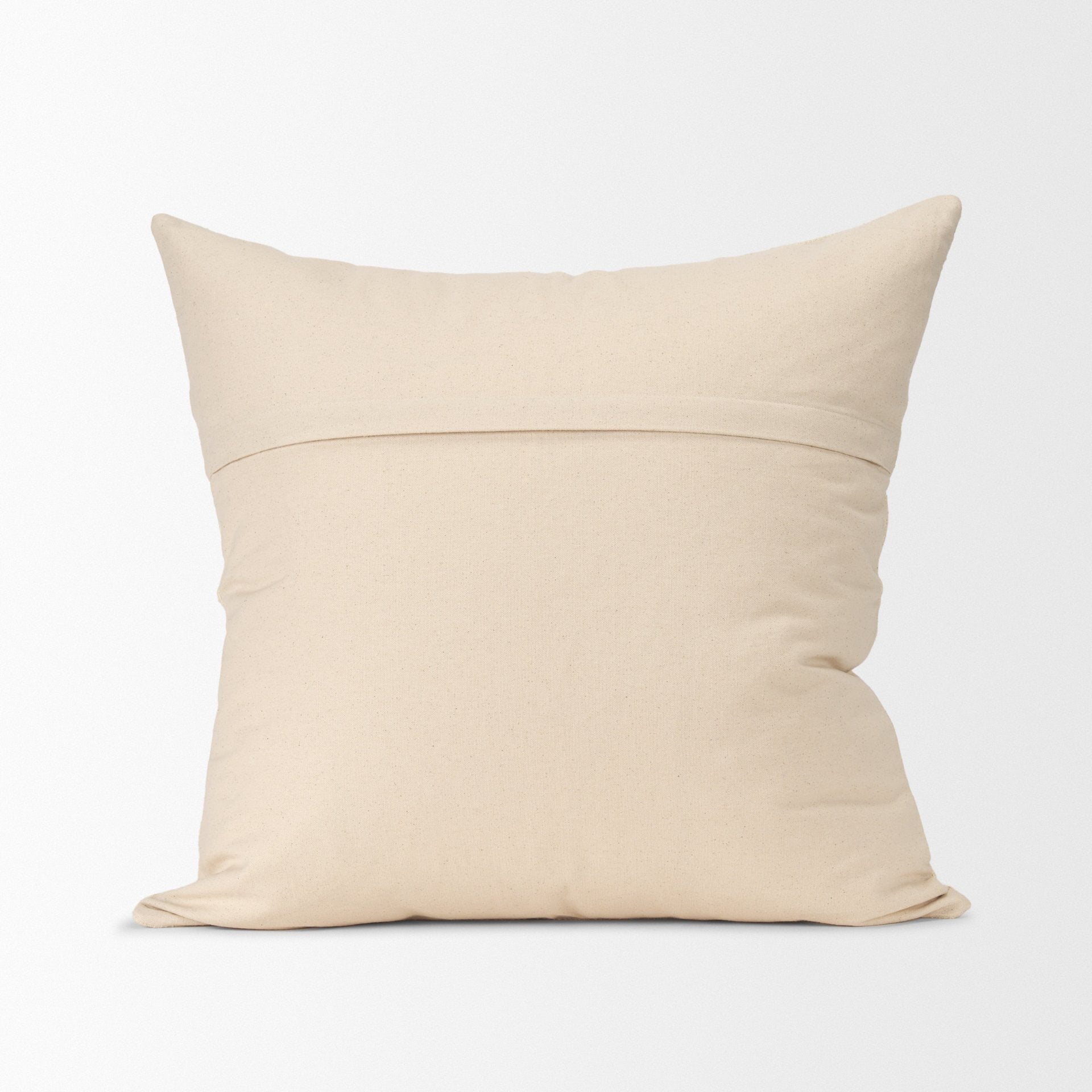 Jenner 22x22 Cream Cotton Linen Blend Square Pillow Cover