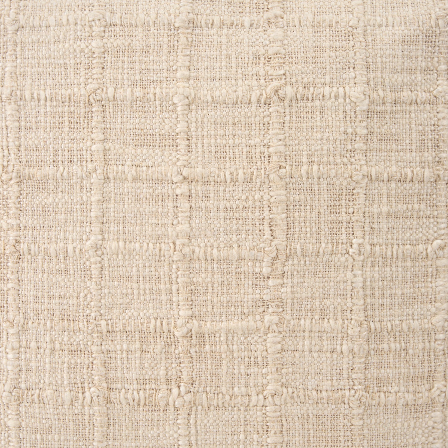 Jacory 14x26 Cream Checker Textured Lumbar Pillow Cover