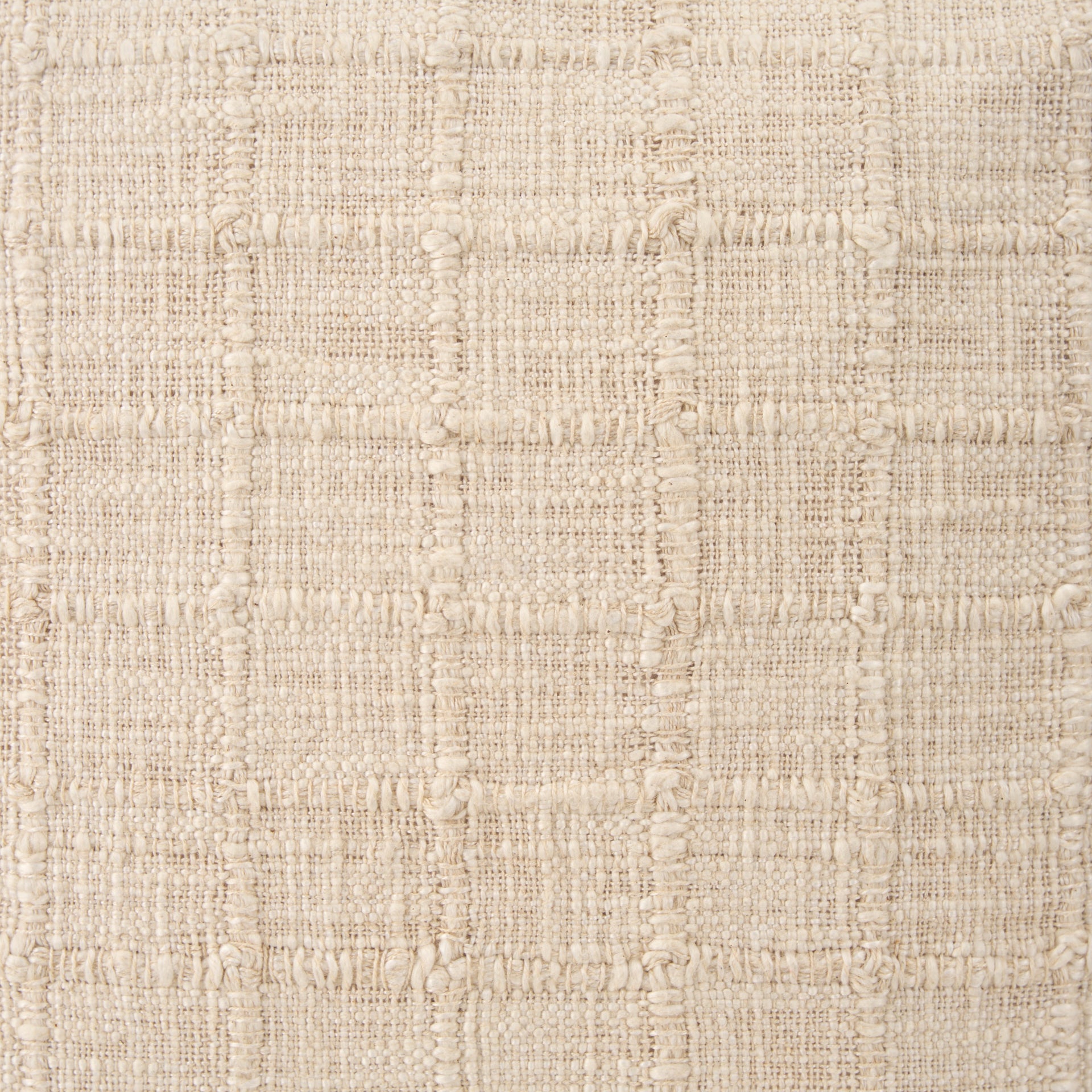 Jacory 14x26 Cream Checker Textured Lumbar Pillow Cover