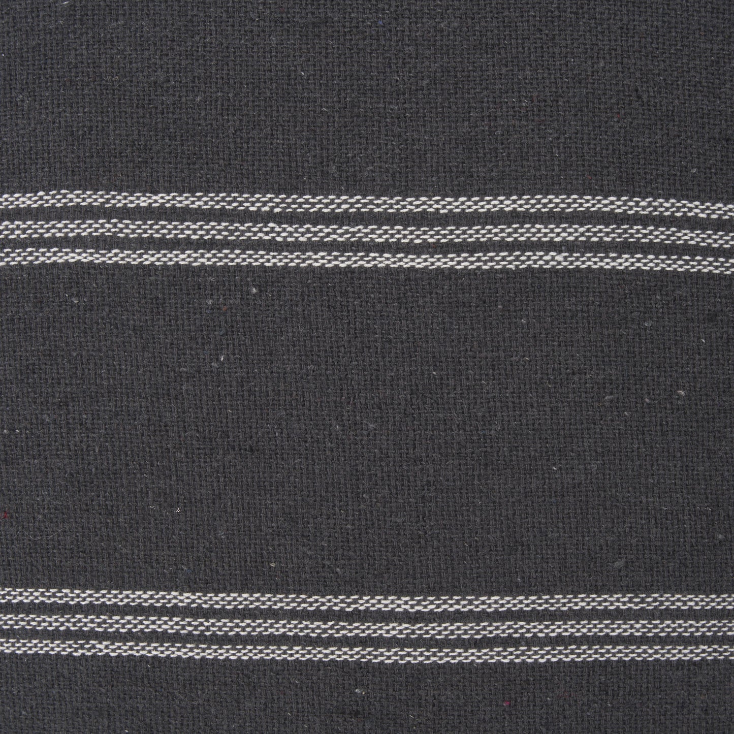 Jayme 14x26 Gray/White Striped Cotton Lumbar Pillow Cover
