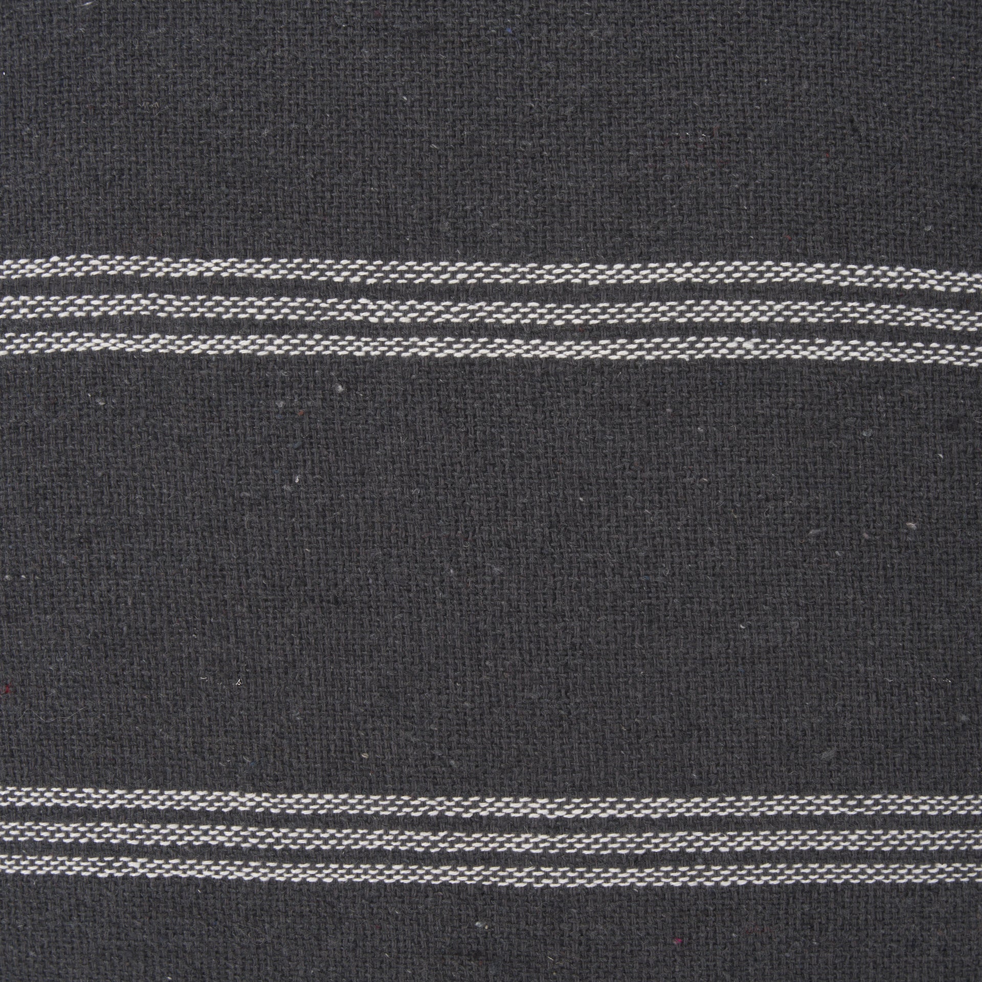 Jayme 14x26 Gray/White Striped Cotton Lumbar Pillow Cover