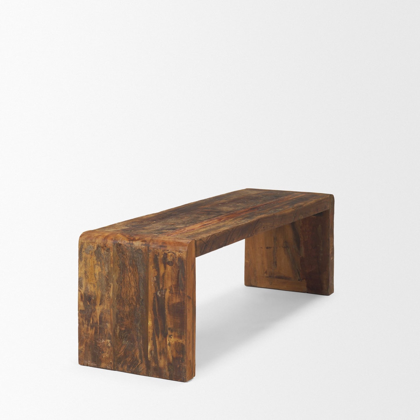 Estelle Rustic Brown Reclaimed Wood Bench