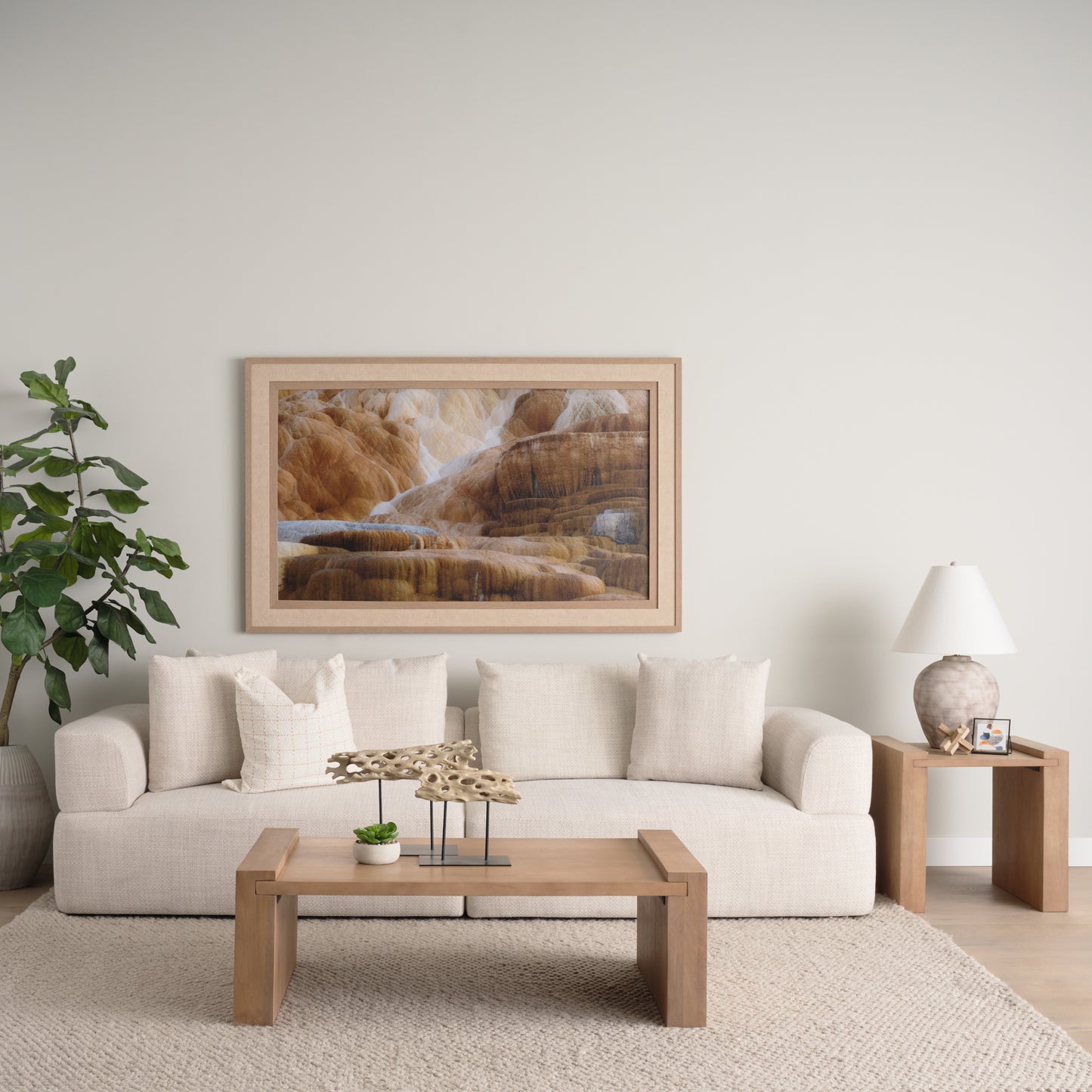 Warner Oatmeal 2 Piece Sofa Set