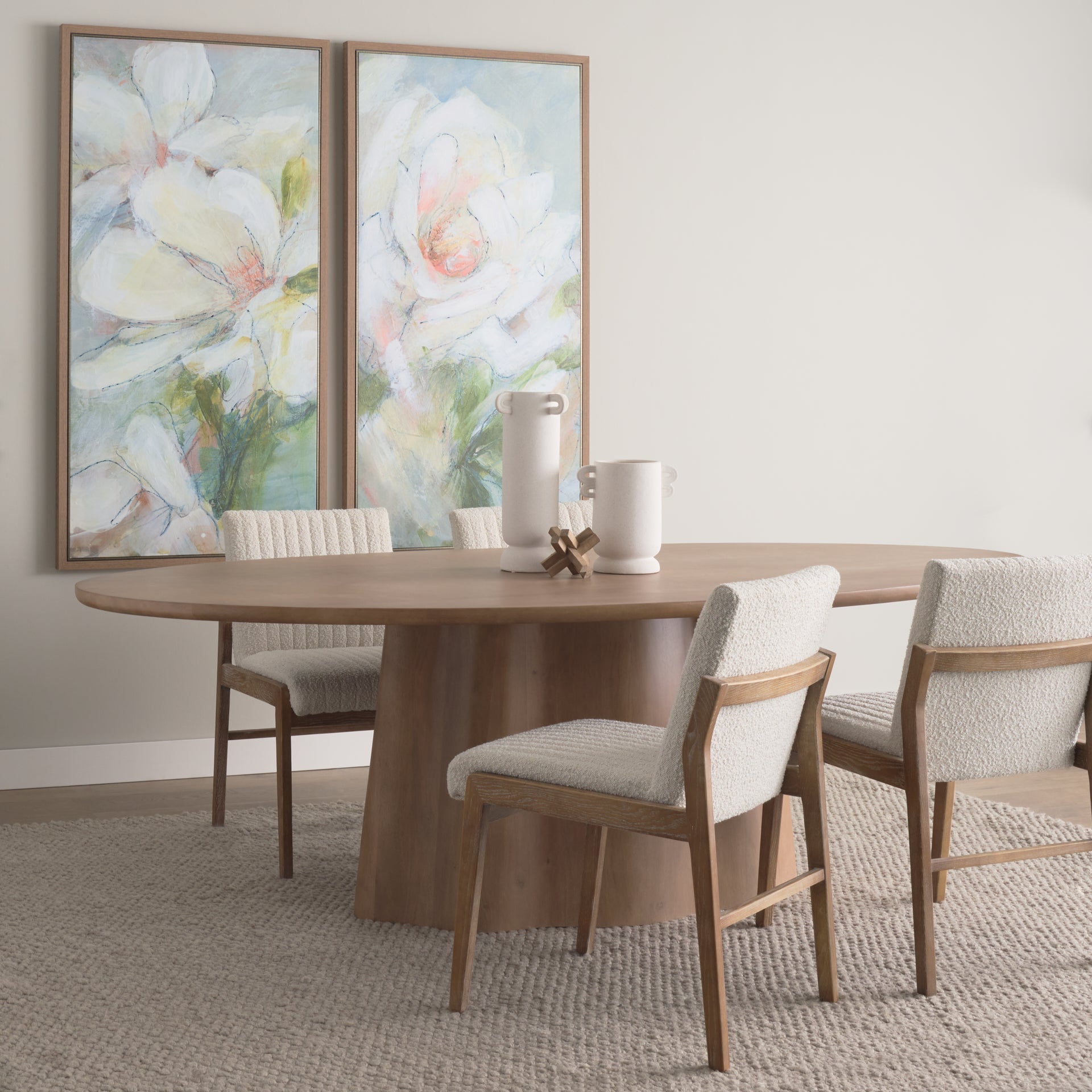Jovani Oval Dining Table Light Brown | Wood | Oval - dining-table