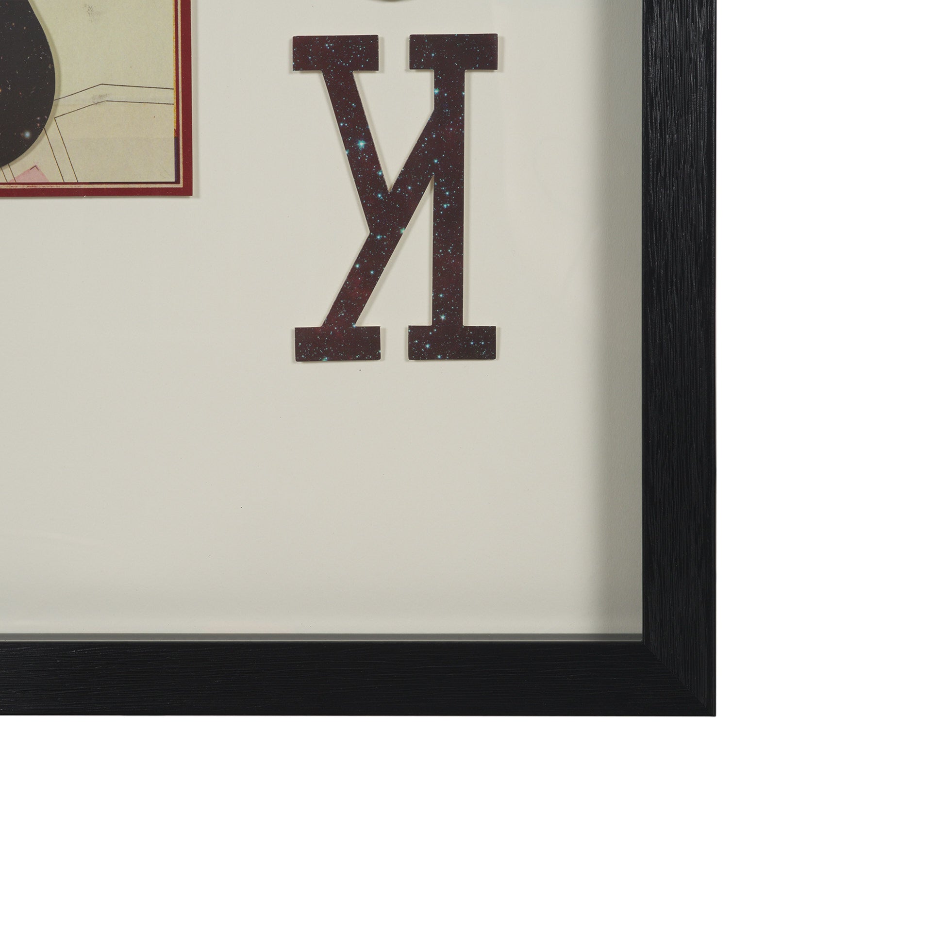 King of Clubs Playing Card a Paper Mosaic Collage Framed Art under Glass