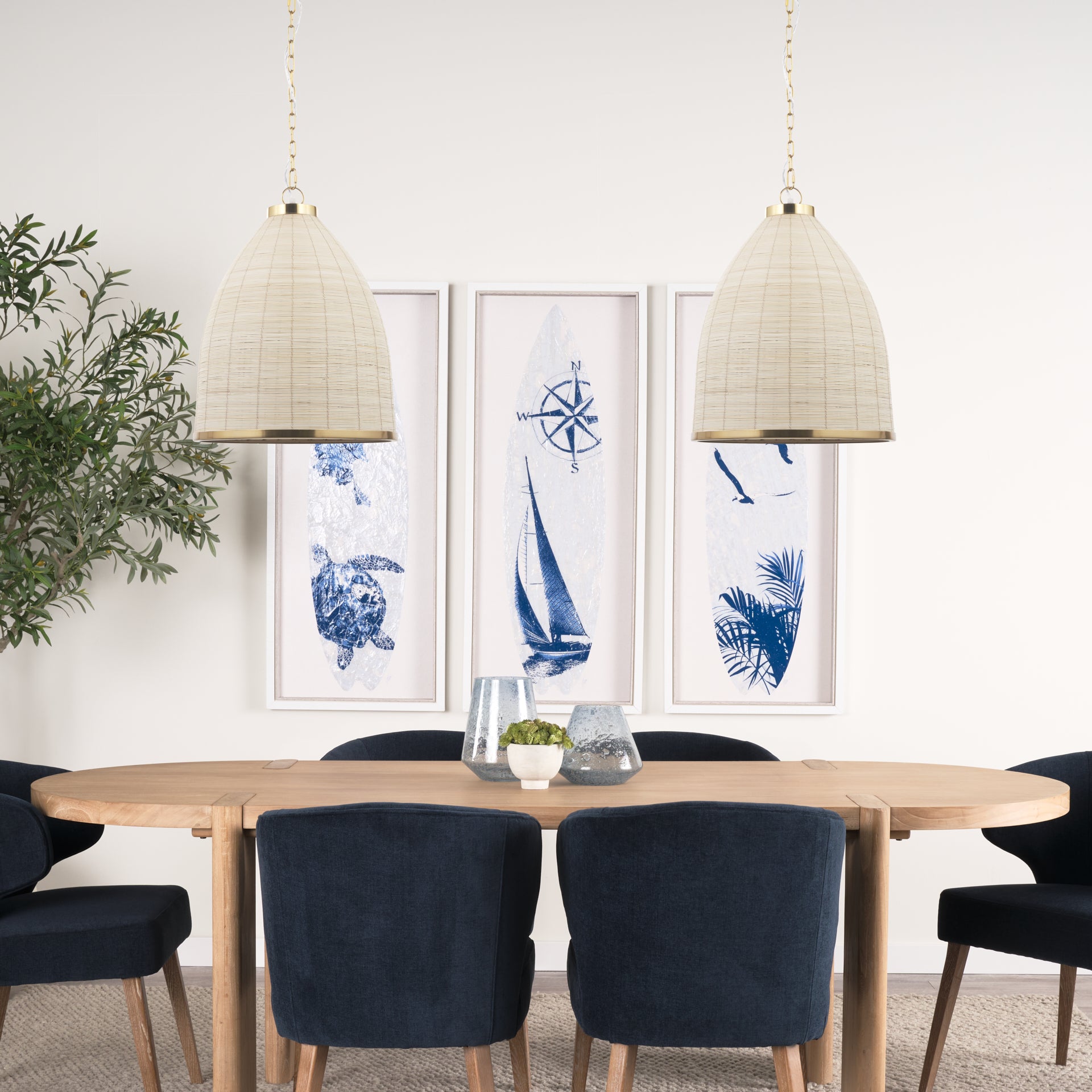 Saliha Pendant Light Cane | Gold Metal - pendant-light