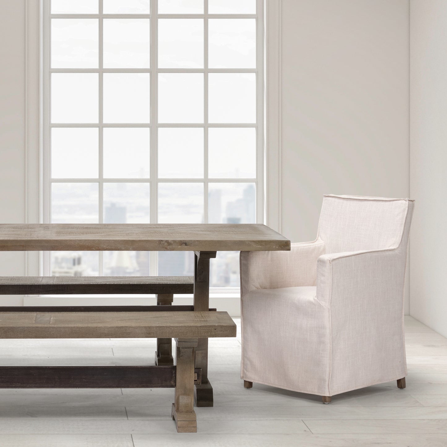 Elbert Dining Chair Cream Fabric ((Side Chair) - dining-chairs