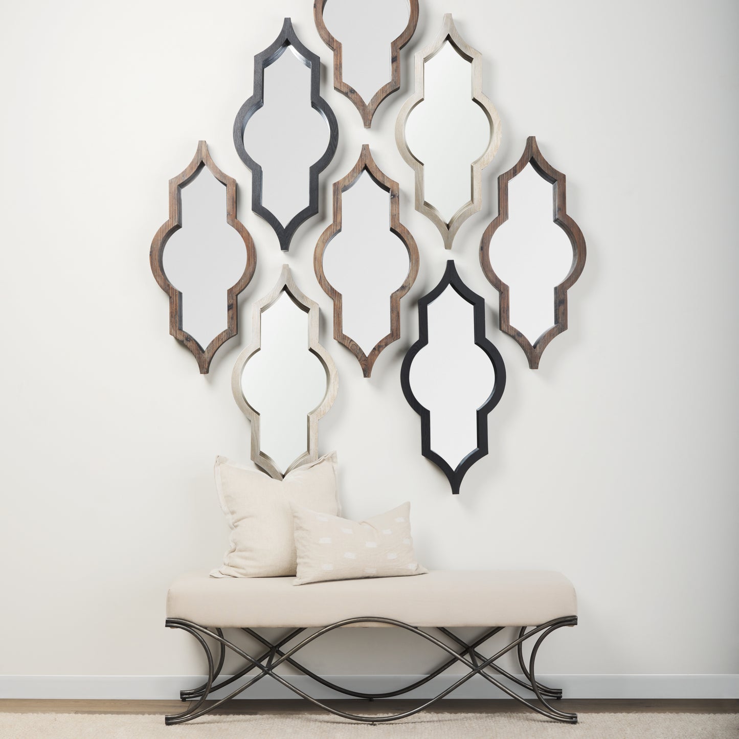 Tamanar 15x34 Champagne Wood Frame Mirror