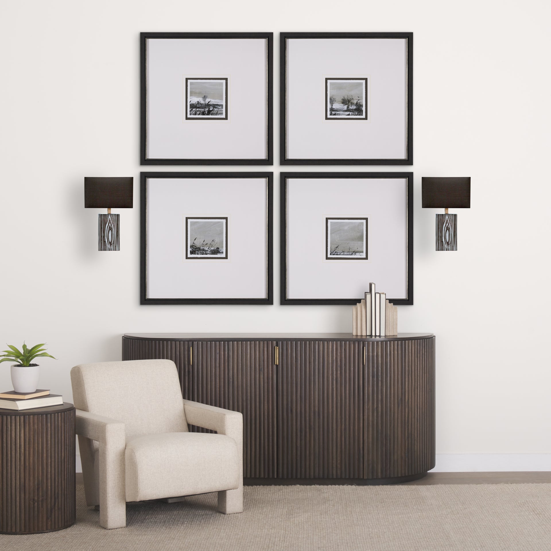 Maravilla Wall Sconce Black/White | Black Shade - wall-fixtures