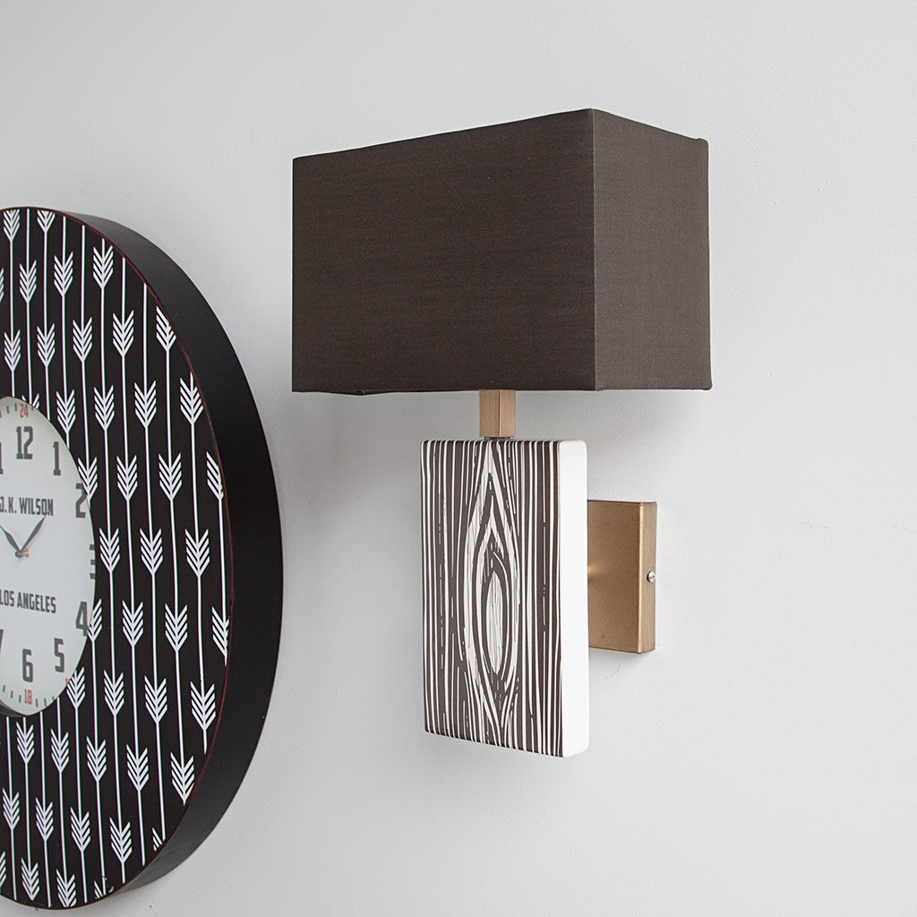 Maravilla Wall Sconce Black/White | Black Shade - wall-fixtures