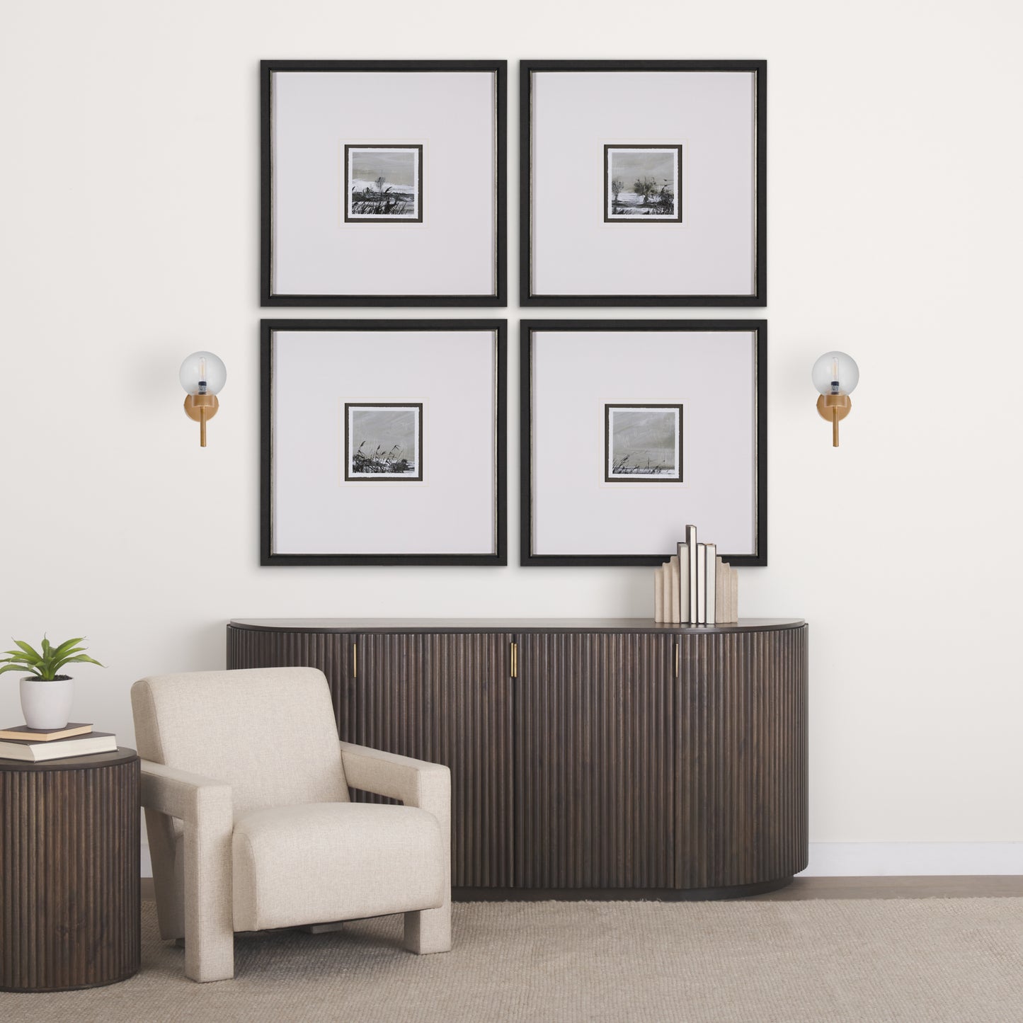 Boltern I 6x12 Gold Toned Glass Globe Wall Sconce